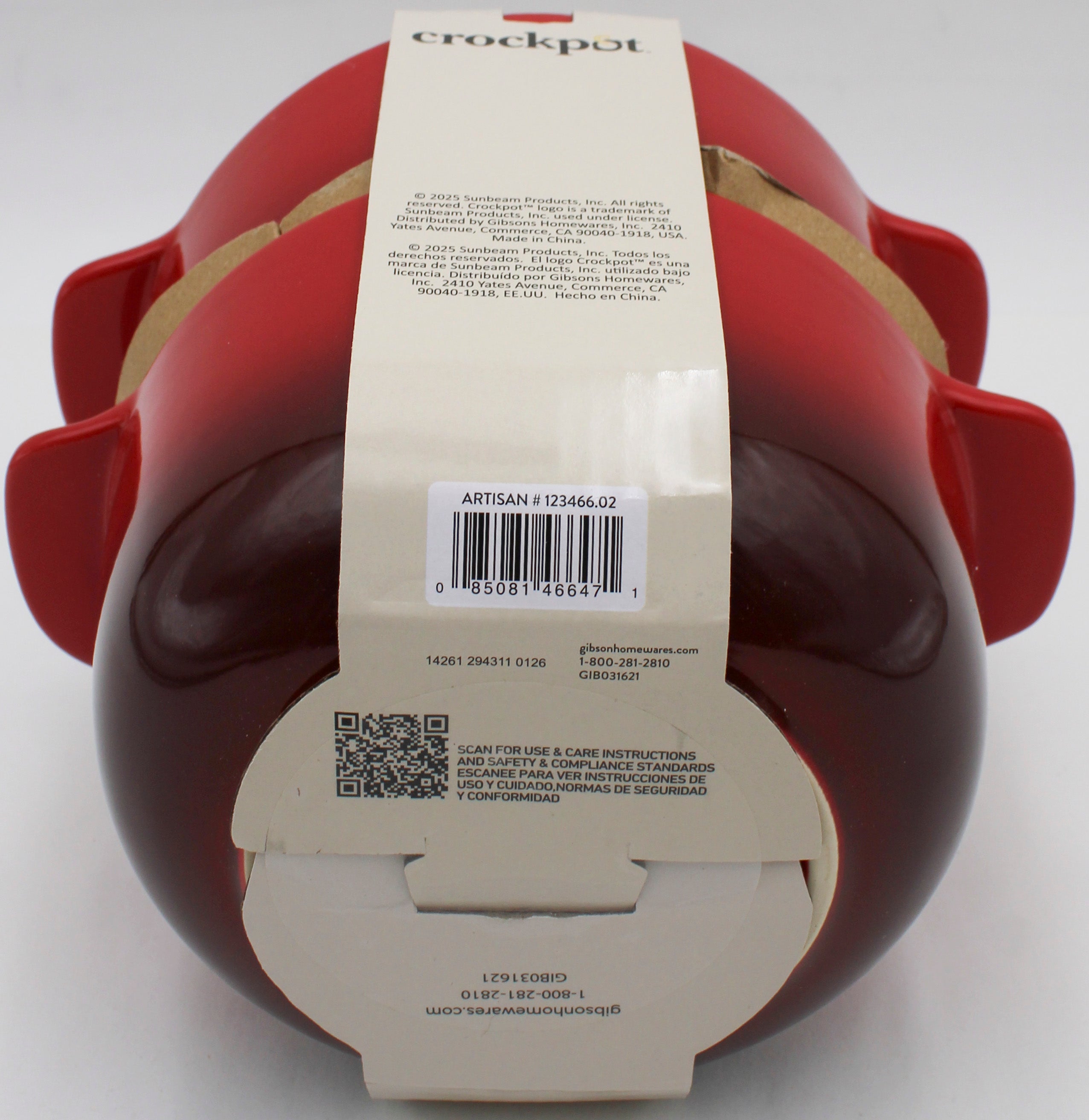 CROCKPOT 2PC SOUP BOWL - RED STONEWARE NI