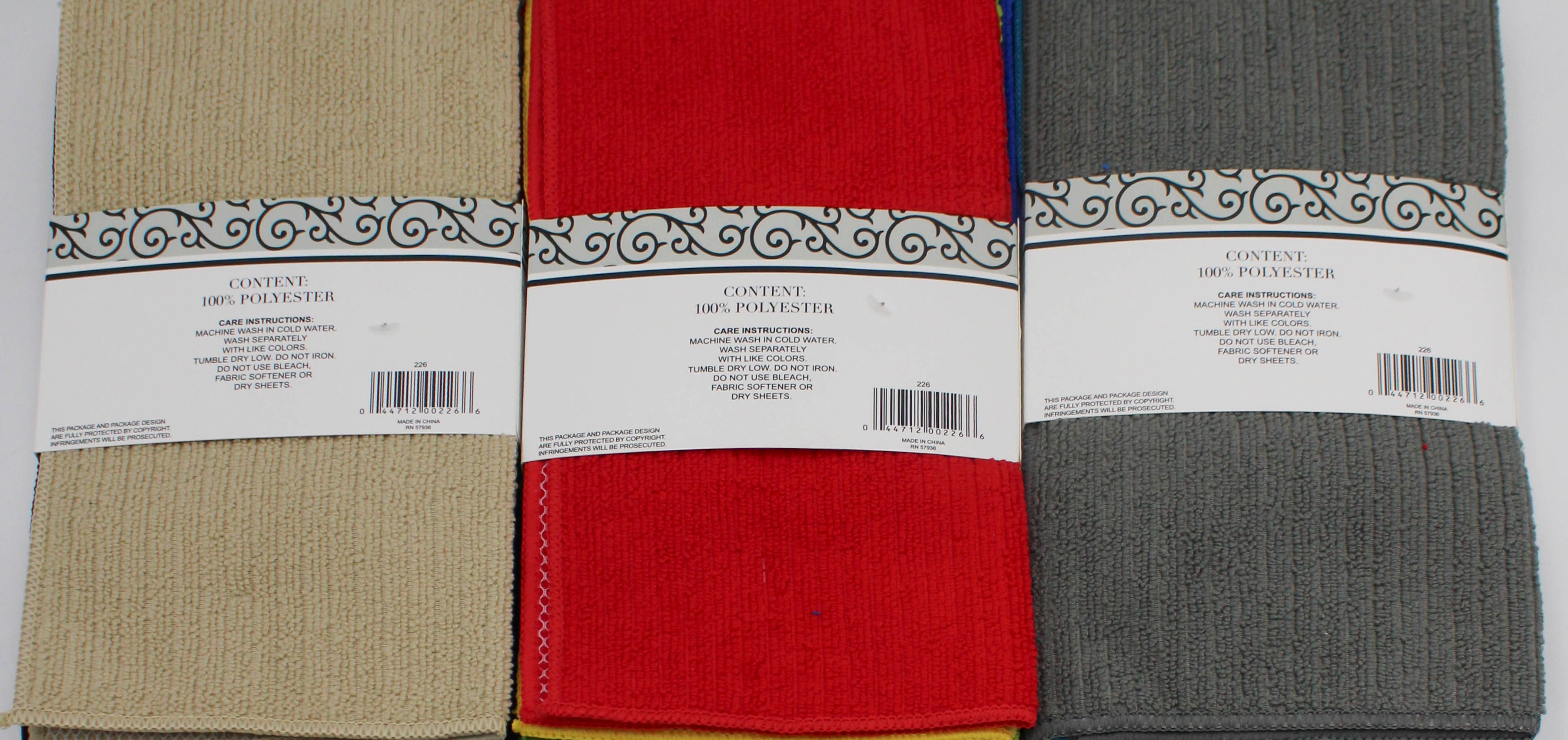 BETTER HOME 8ct MICROFIBER SCRUBBER CLOTHS 12''x12'' 100% POLYESTER