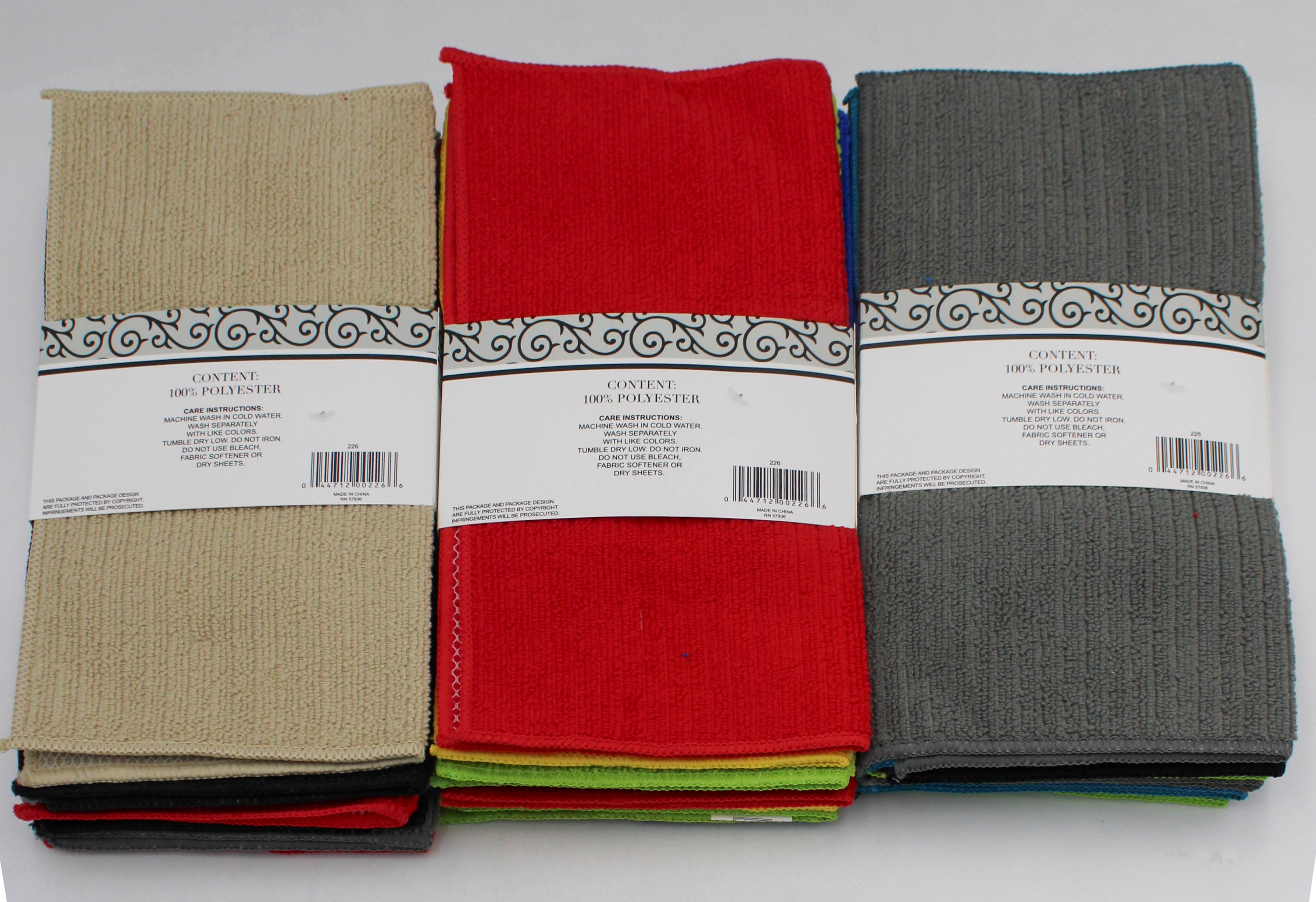 BETTER HOME 8ct MICROFIBER SCRUBBER CLOTHS 12''x12'' 100% POLYESTER