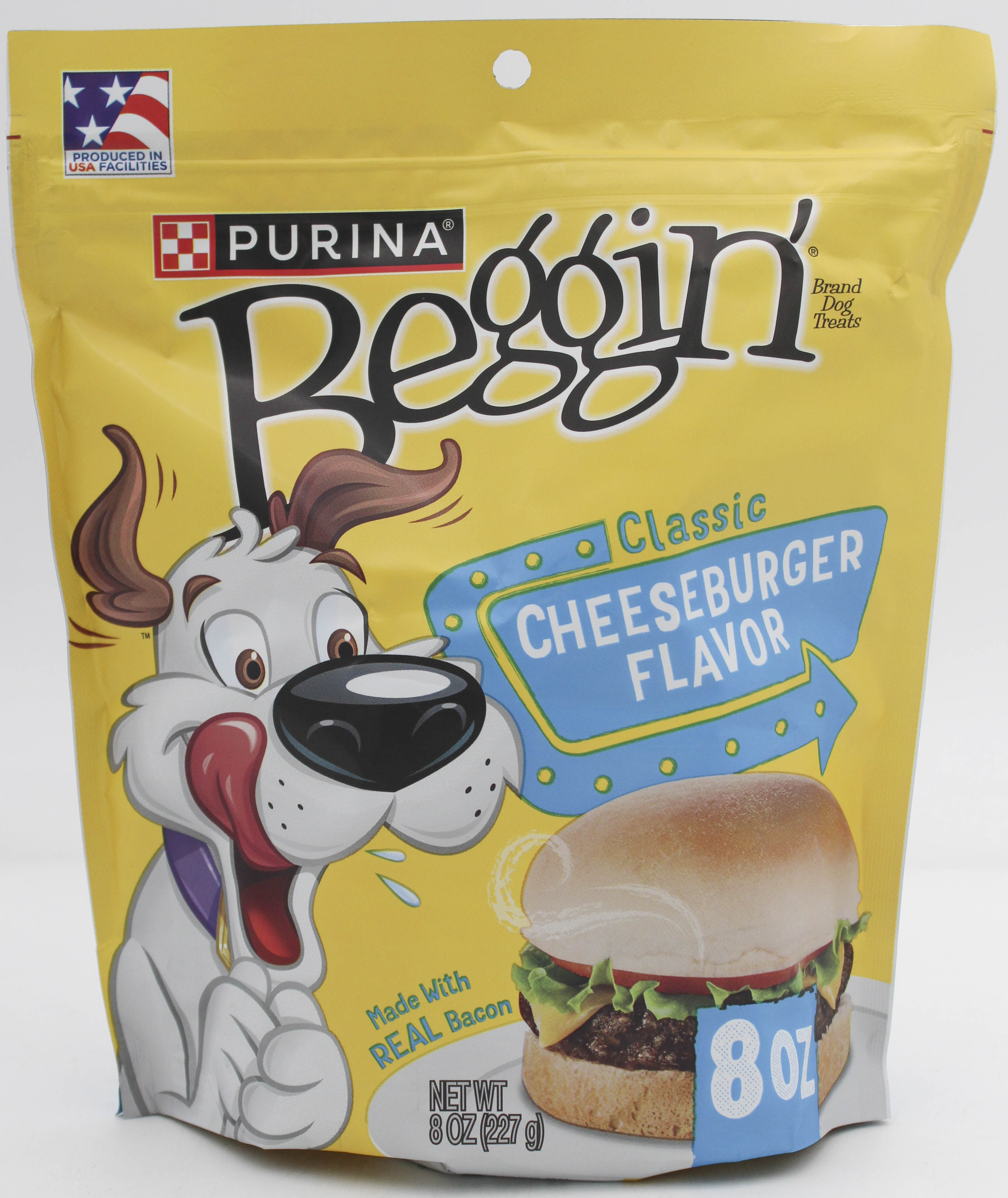 PURINA BEGGIN' CHEESEBURGER DOG TREATS 8oz. Exp 12/31/25 NI
