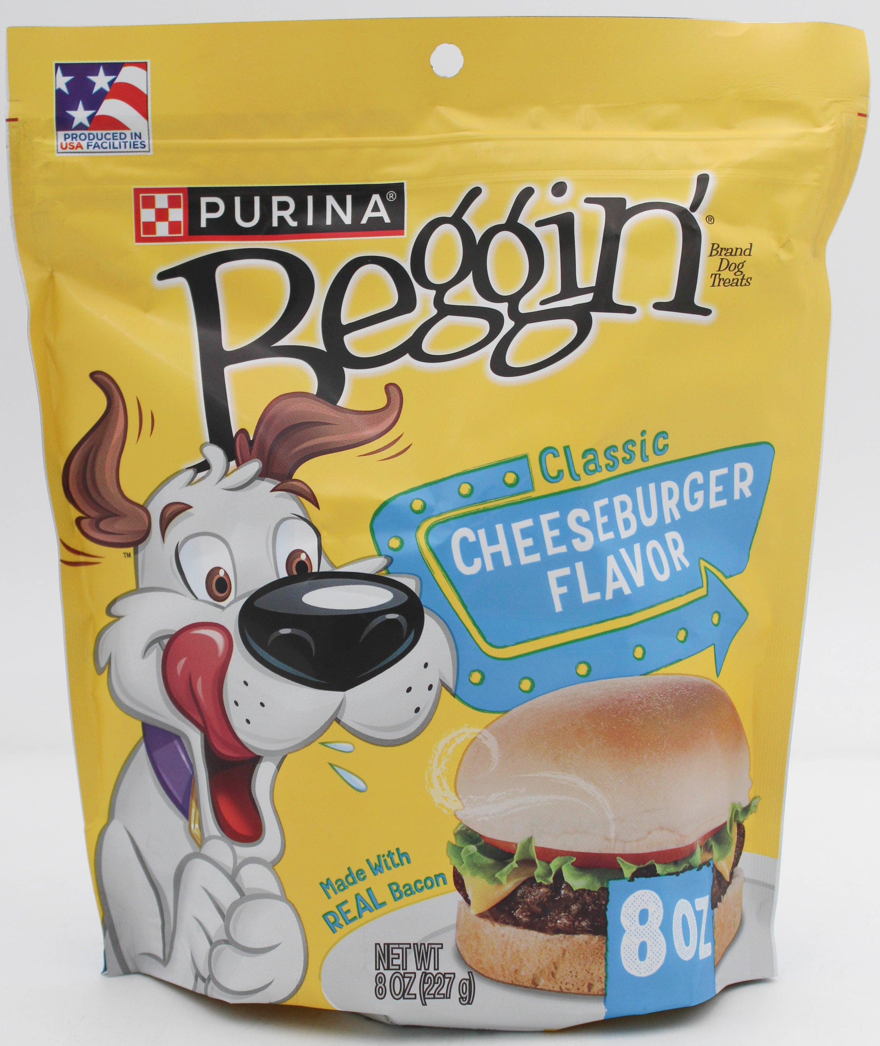 PURINA BEGGIN' CHEESEBURGER DOG TREATS 8oz. Exp 12/31/25 NI