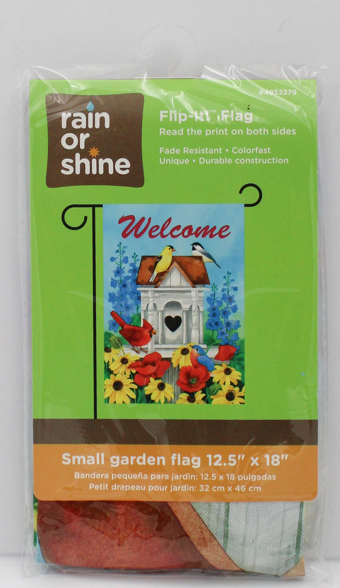 GARDEN FLAG - BIRDHOUSE COTTAGE 12.5in X 18in