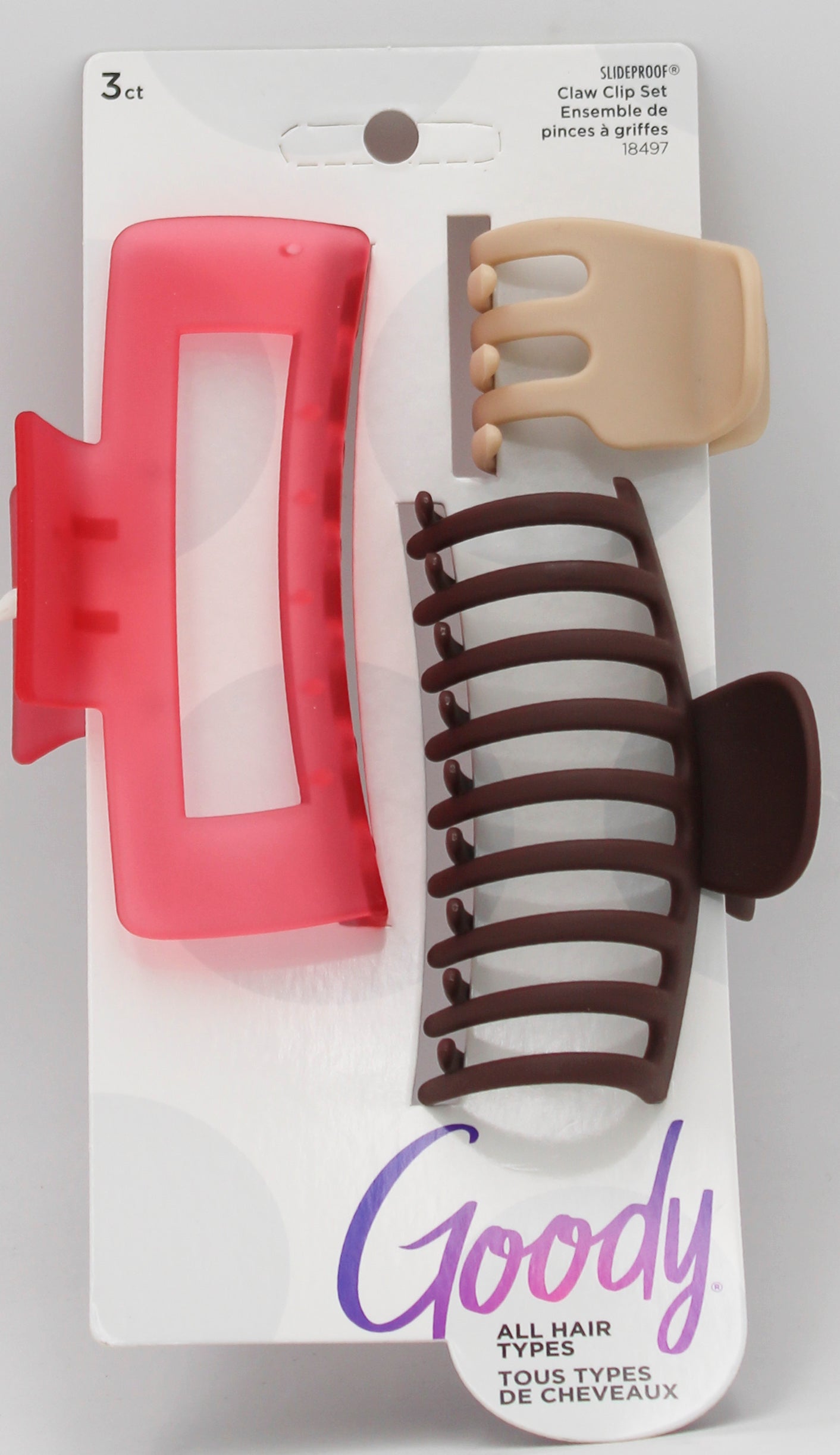 GOODY CLAW CLIPS SET RECTANGLE WARM 3ct NI