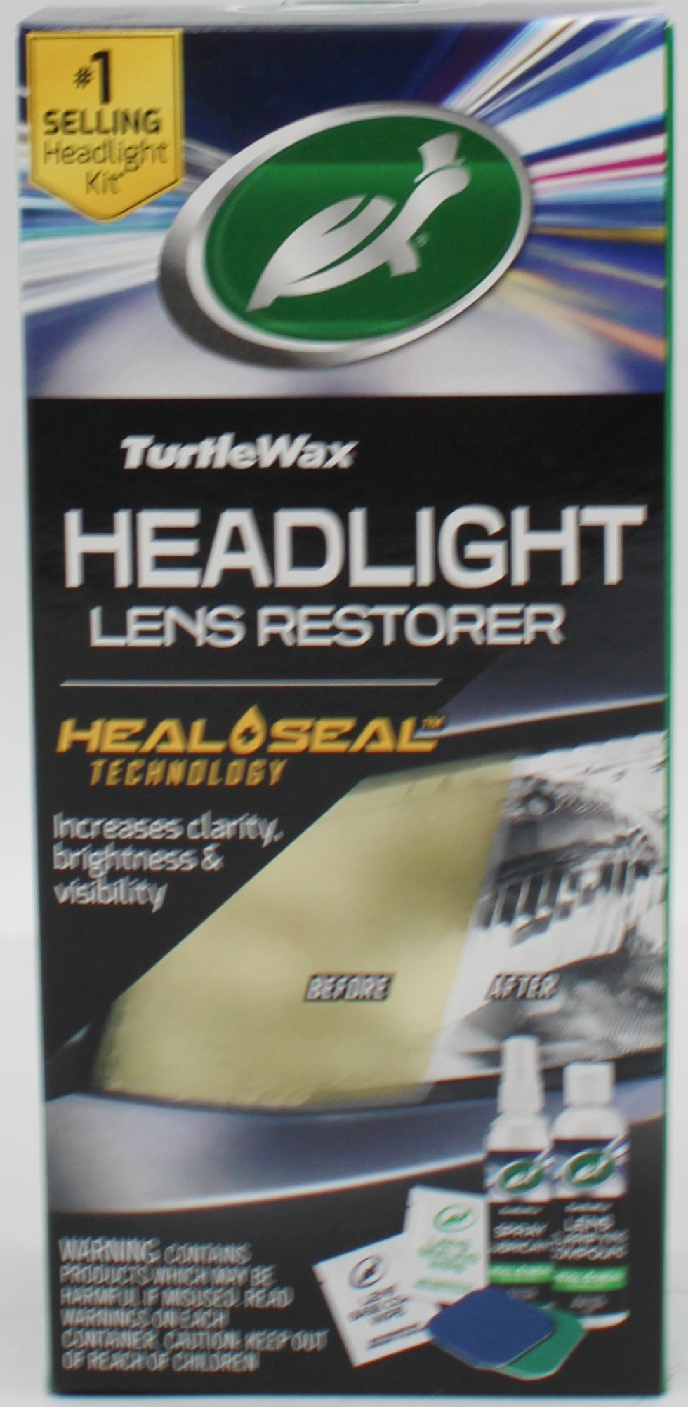 SP TURTLE WAX HEADLIGHT LENS RESTORER HEAL + SEAL KIT
