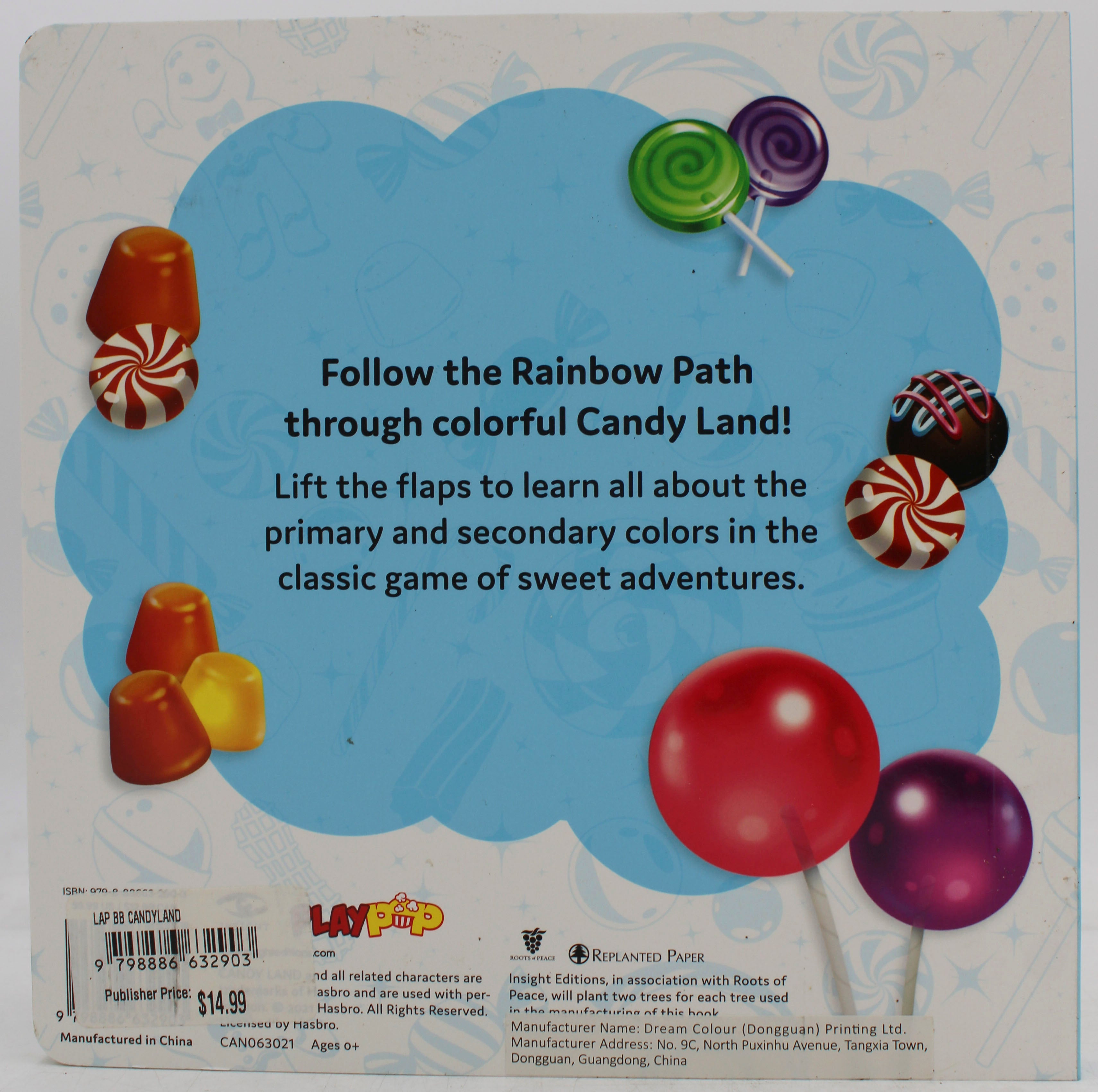 CANDYLAND COLORS INTERACTIVE BOARD BOOK 18pg.