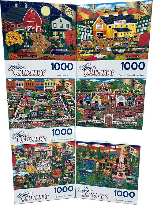 CRA Z ART HOME COUNTRY  ASSORTMENT 1000PC PUZZLE AGES 10+  27"X20" (BNS POSTER INCLUDED)