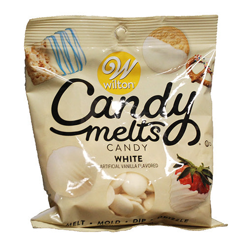 WILTON CANDY MELTS WHITE 8OZ-VANILLA FLAVOR EXP 10/23