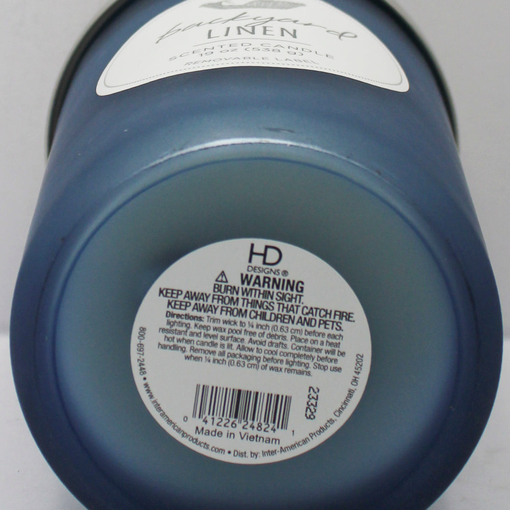 CHESAPEAKE BAY JAR CANDLE BACKYARD LINEN 19oz NI