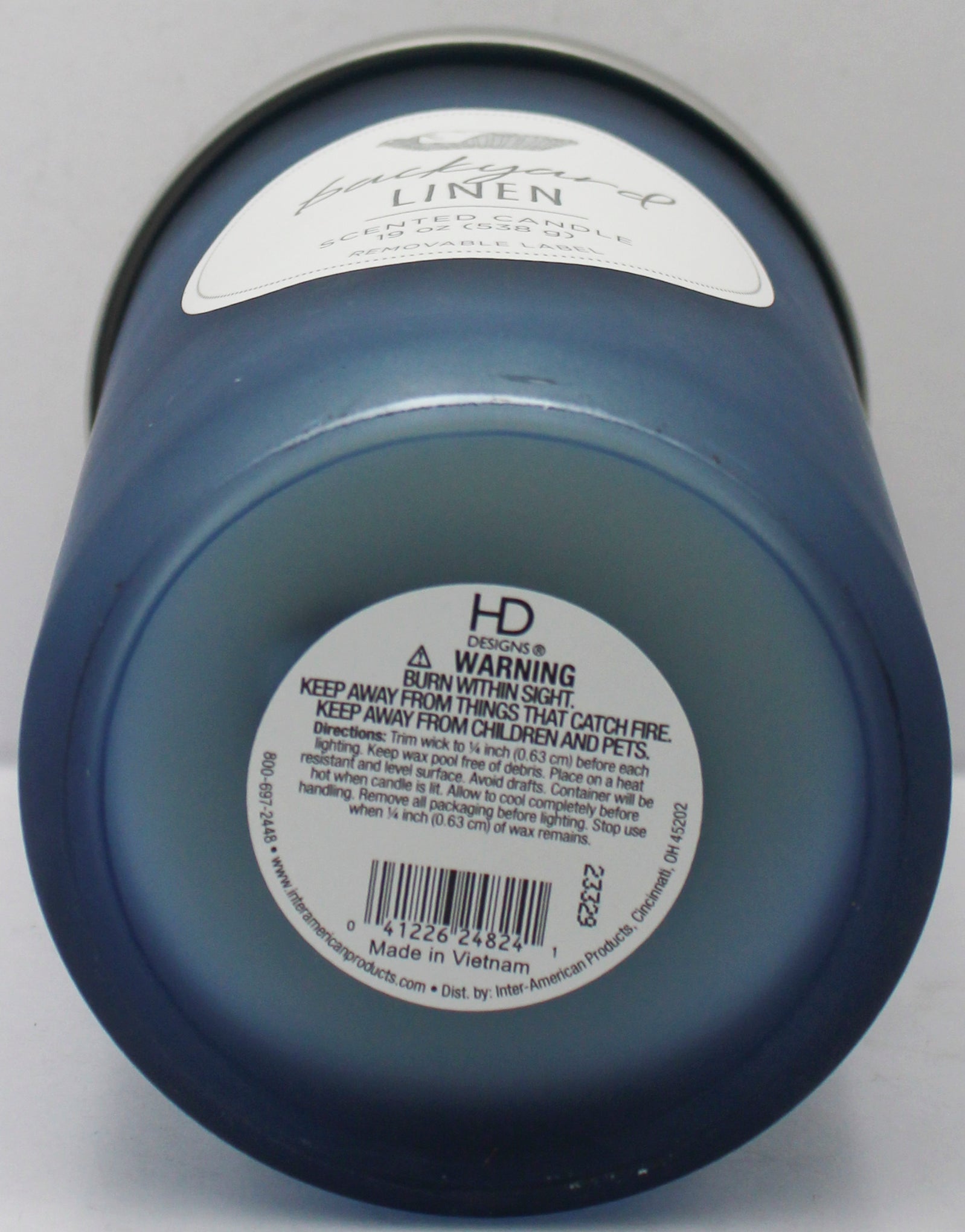 CHESAPEAKE BAY JAR CANDLE BACKYARD LINEN 19oz NI