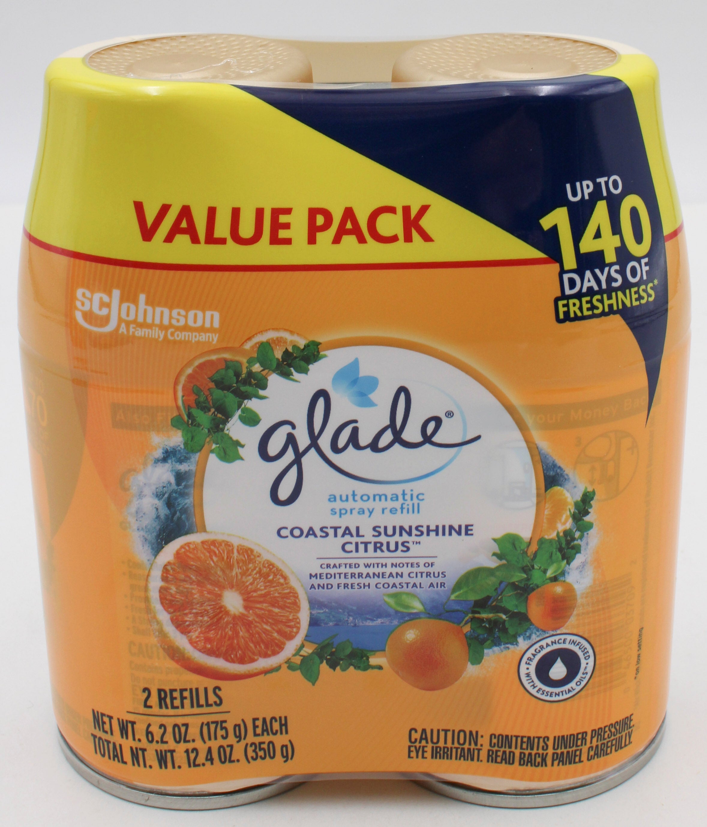 GLADE AUTOMATIC SPRAY CITRUS 2 REFILLS 6.2oz US