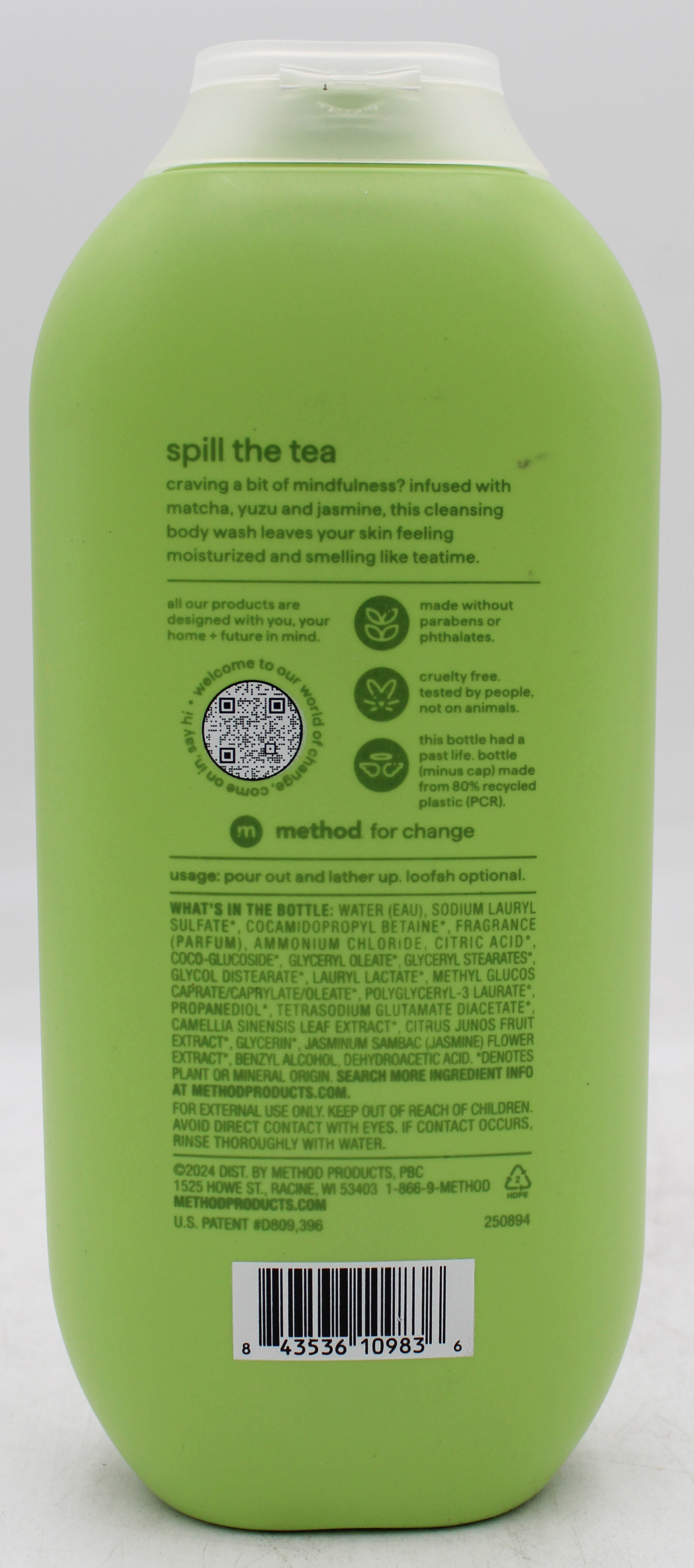 SP METHOD BODY WASH  18oz MINDFUL MATCHA