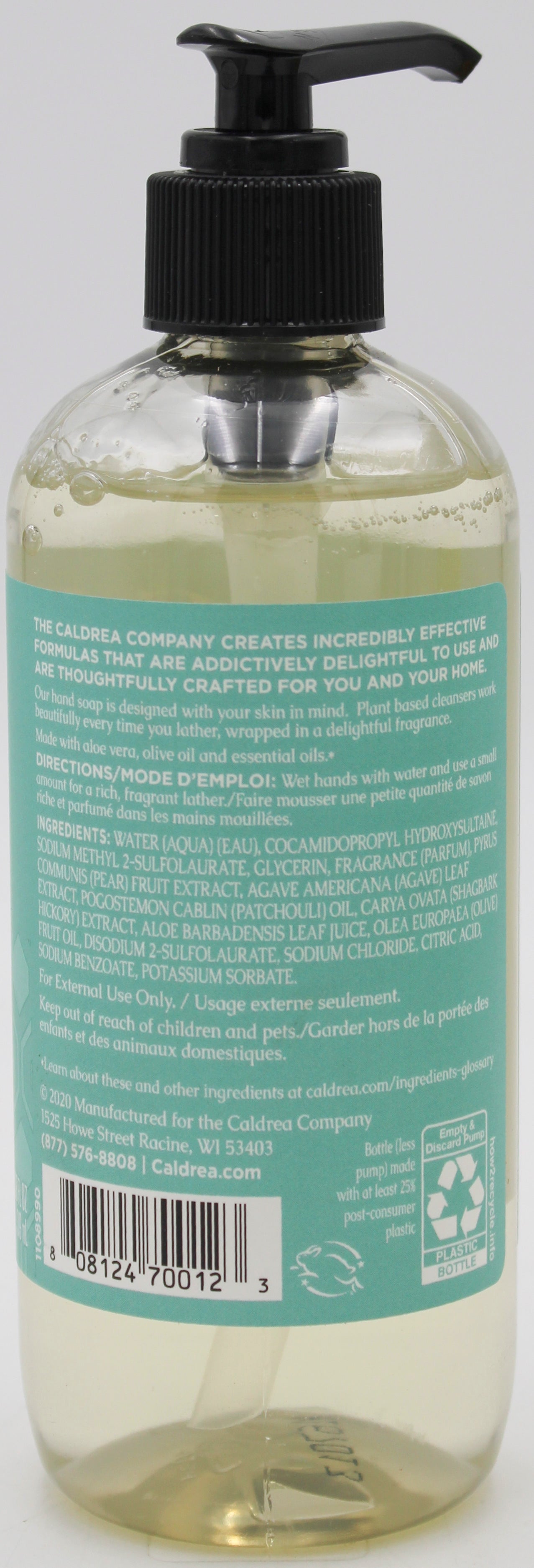 CALDREA HAND SOAP PEAR BLOSSOM AGAVE 10.8oz US