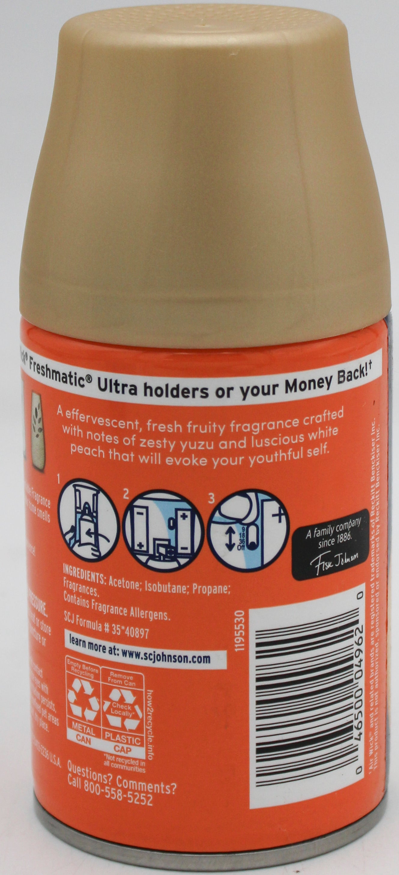 GLADE AUTOMATIC REFILL FRESH YUZU & WHITE PEACH 6.2oz US