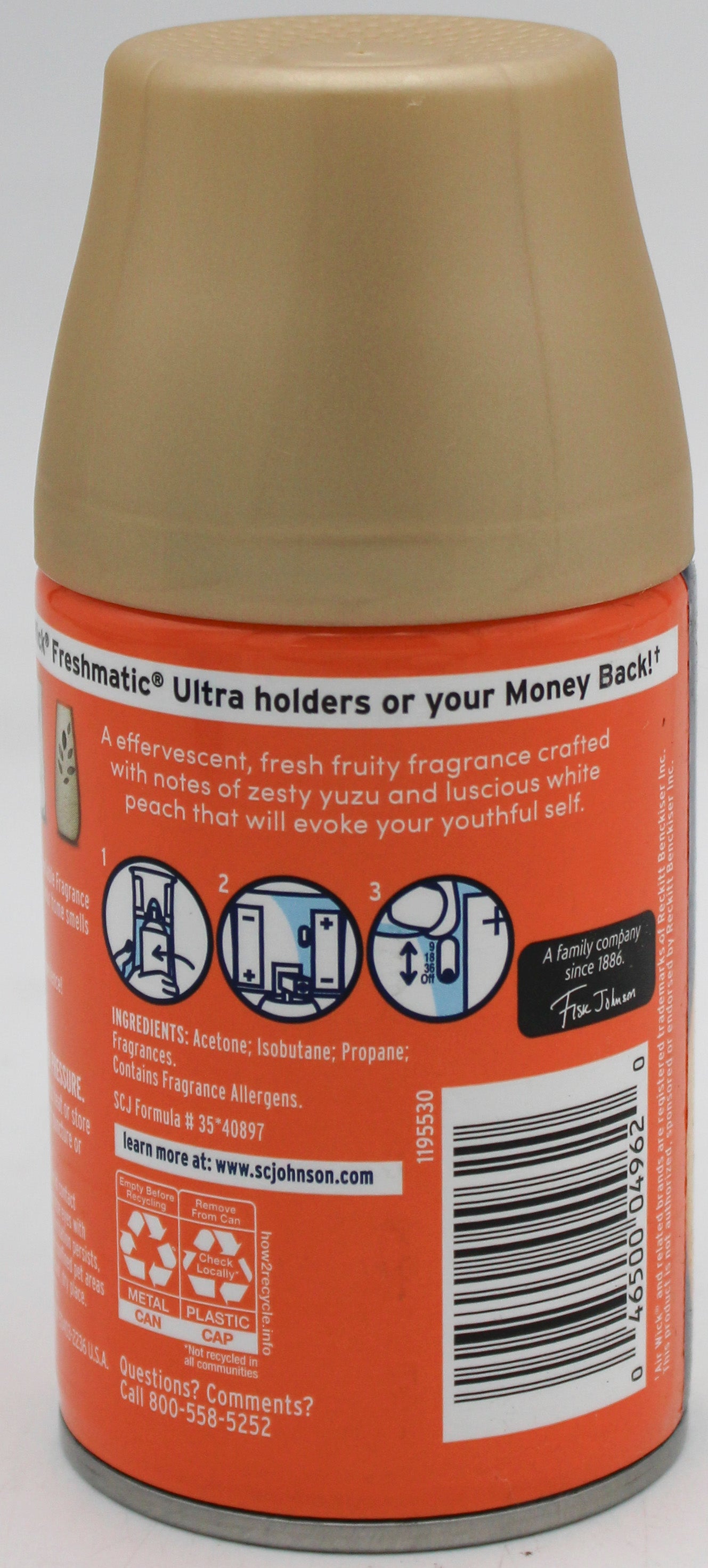 GLADE AUTOMATIC REFILL FRESH YUZU & WHITE PEACH 6.2oz US