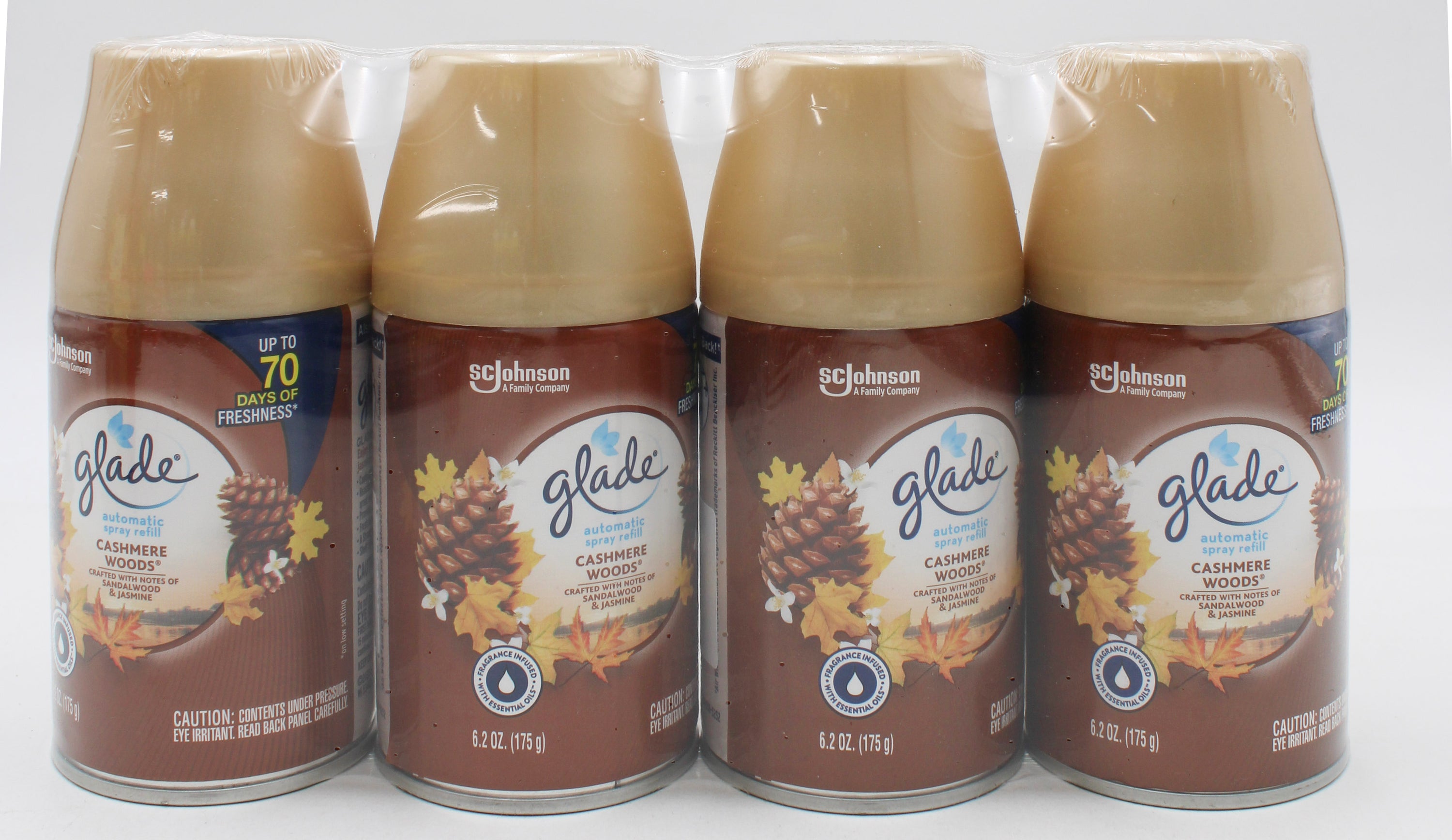 SP GLADE AUTO SPRAY REFILL 4PK 6.2oz CASHMERE WOODS