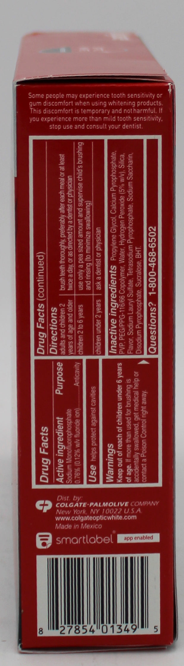 COLGATE OPTIC WHITE PRO SERIES 4ct 3.3oz PALLET DISPLAY EXP 2/2025 NI