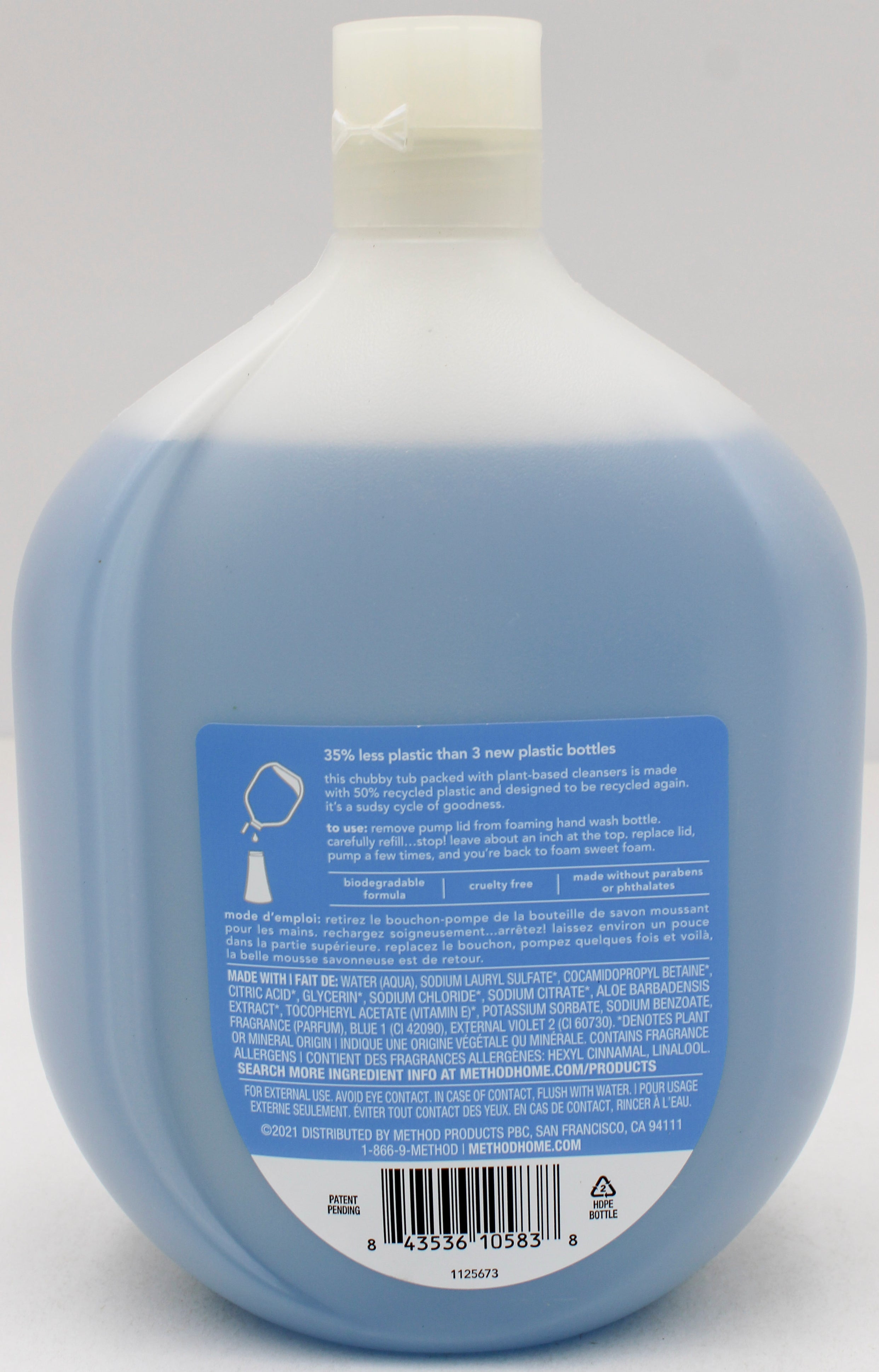 METHOD FOAMING HAND WASH SEA MINERALS REFILL 28oz