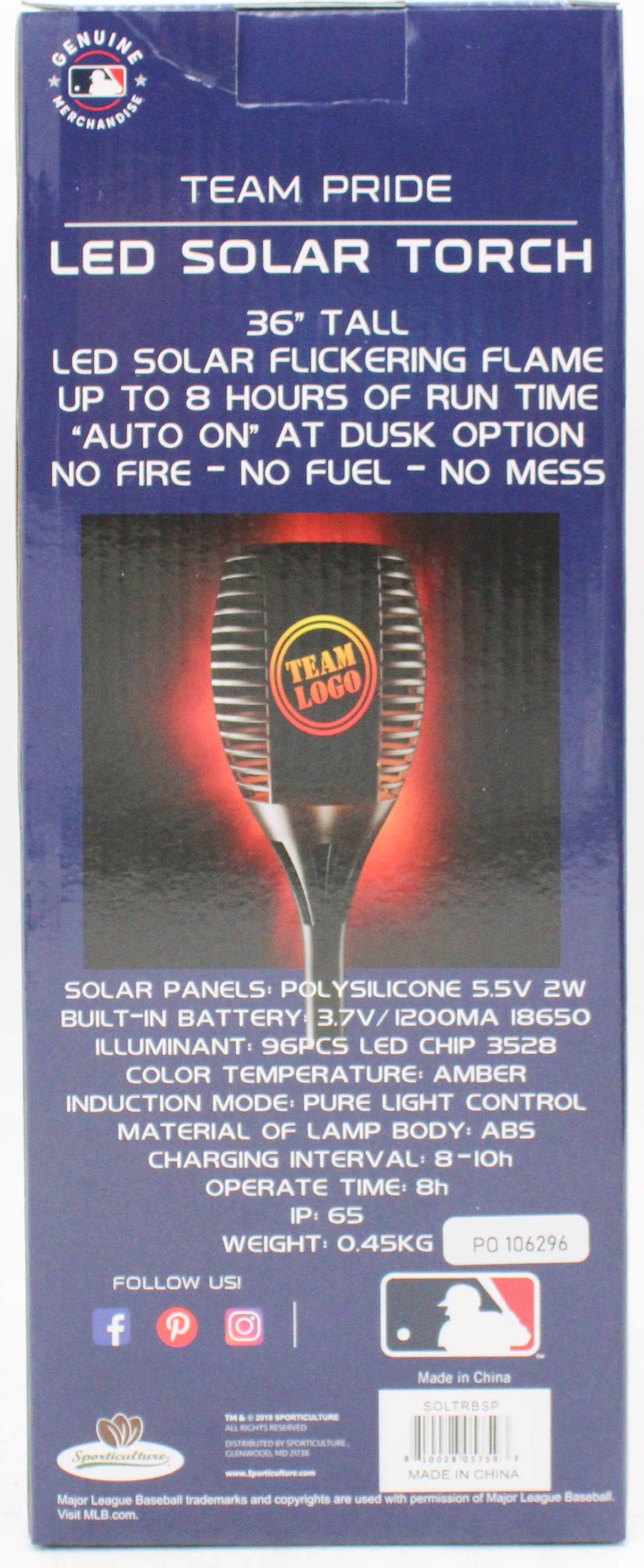 SAN DIEGO PADRES LED SOLAR TORCH 36"