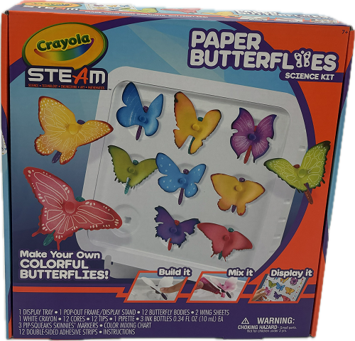 CRAYOLA STEAM PAPER BUTTERFLIES SCIENCE KIT MAKE YOUR OWN BUTTERFLIES! NI