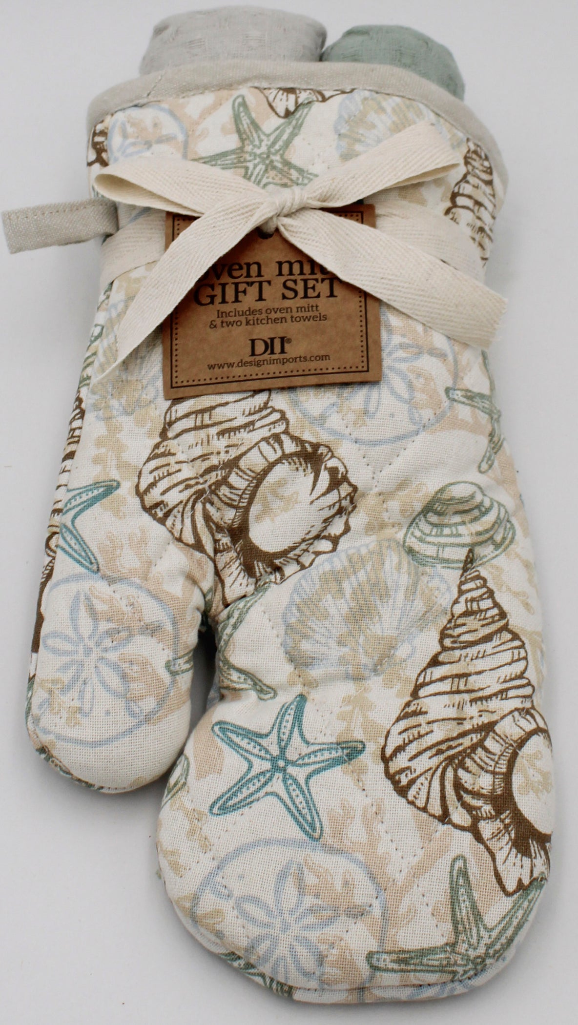 2PC GIFT SET - POTHOLDER AND DISHTOWEL - BEACH COMBER