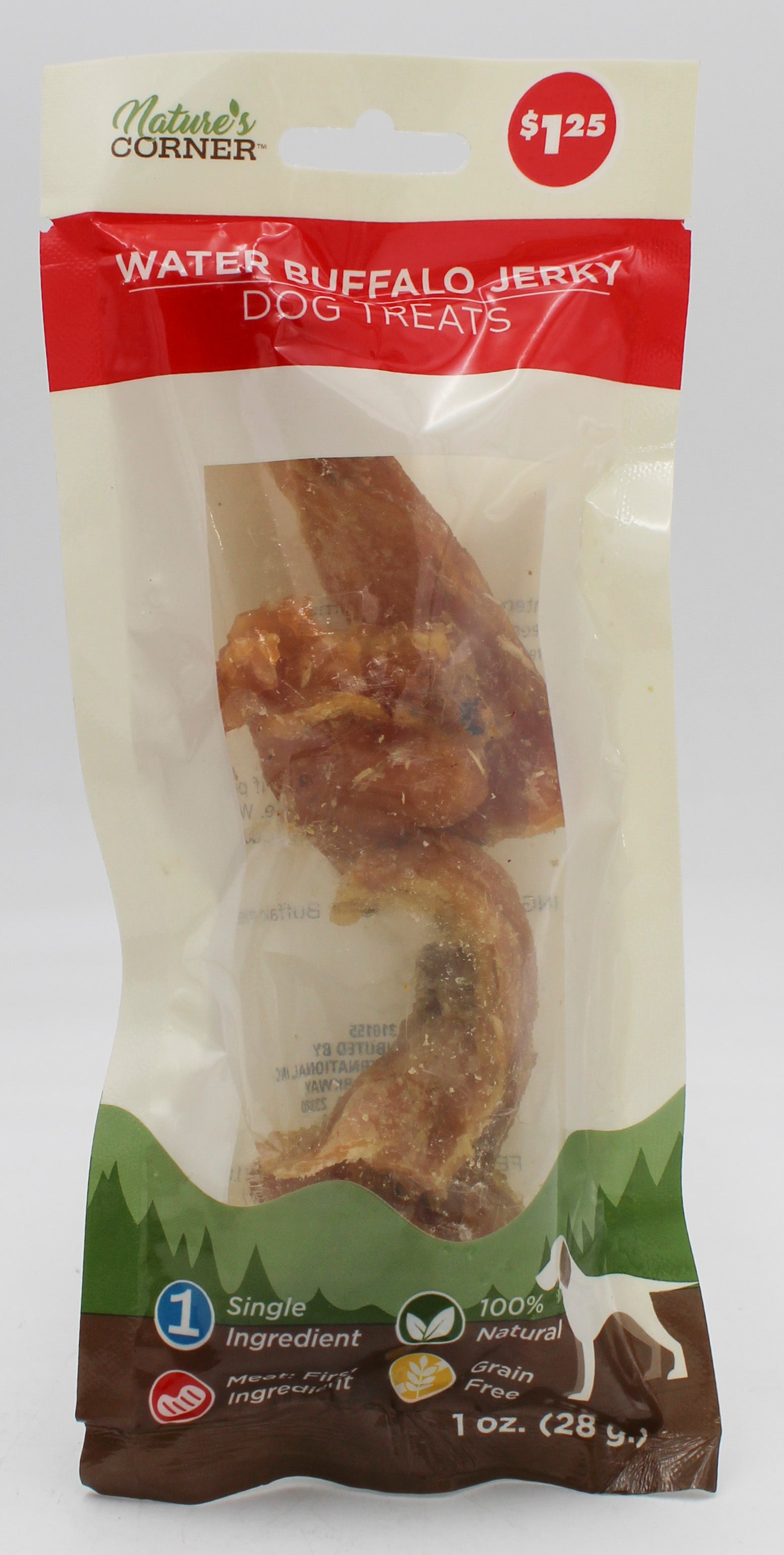 WATER BUFFALO JERKY DOG TREAT 1oz. EXP 2/2027