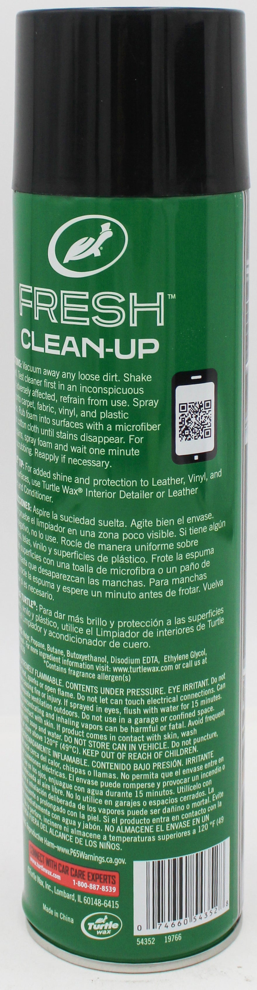 SP TURTLE WAX CLEAN-UP MULTI-PURPUSE FOAM CLEANER 22oz OXI FRESH FOAM