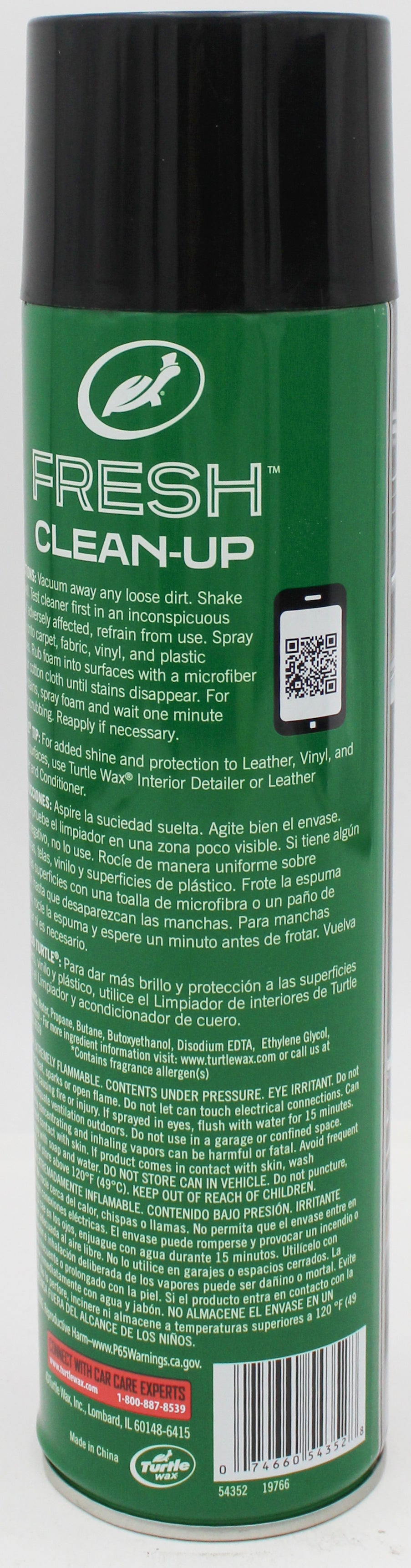 SP TURTLE WAX CLEAN-UP MULTI-PURPUSE FOAM CLEANER 22oz OXI FRESH FOAM