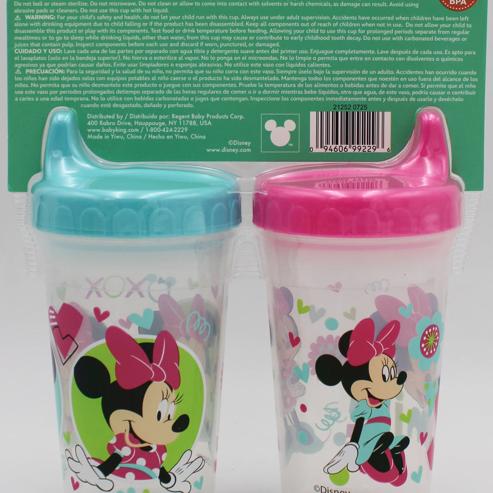 DISNEY BABY 2PK 10OZ SPILL PROOF SIPPIE CUP - MINNIE    -  CAN BE SOLD IN U.S.A NI