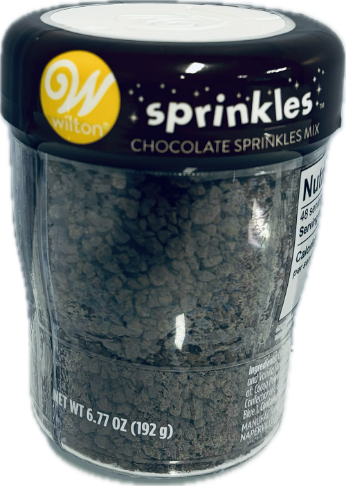 WILTON CHOCOLATE SPRINKLES MIX BASICS 3 CELL 6.77oz