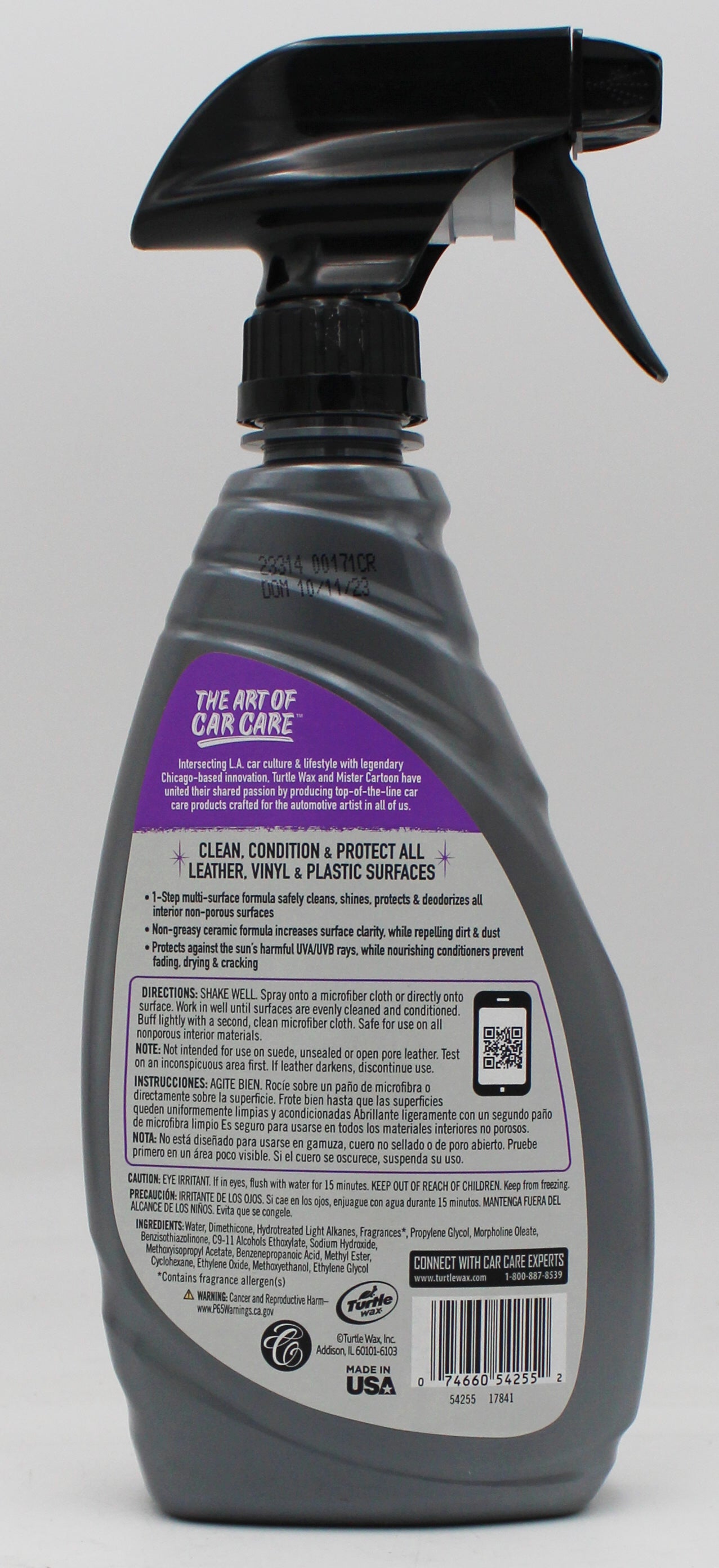 SP TURTLE WAX MISTER CARTOON LVP LEATHER-VINYL-PLASTIC 16oz