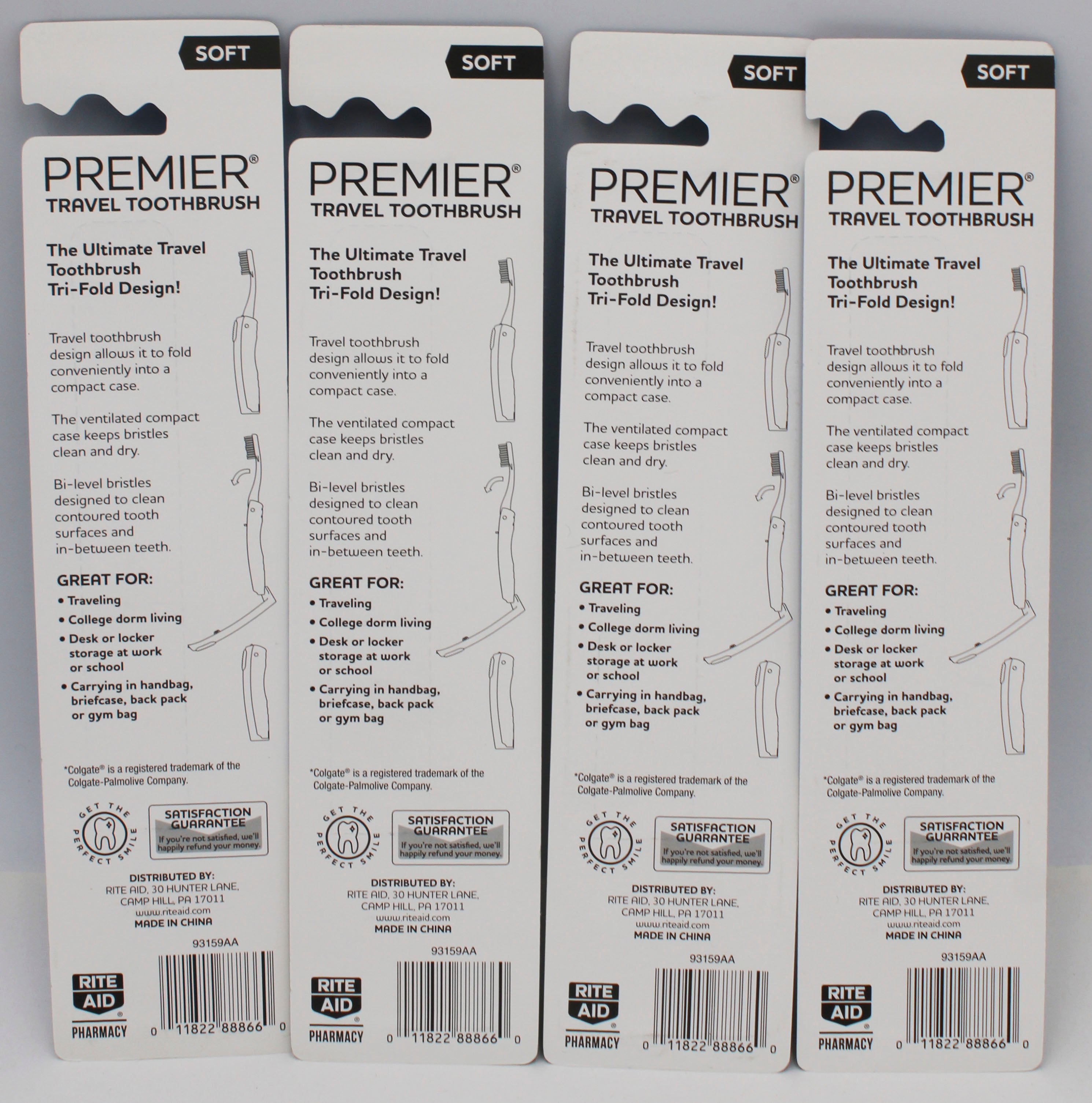RITE AID FOLDING TRAVEL TOOTHBRUSH