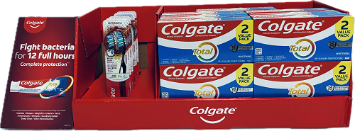 COLGATE MIXED TWIN PACK TOOTHPASTE & TOOTHBRUSH COUNTER DISPLAY EXP 6/30/25 NI
