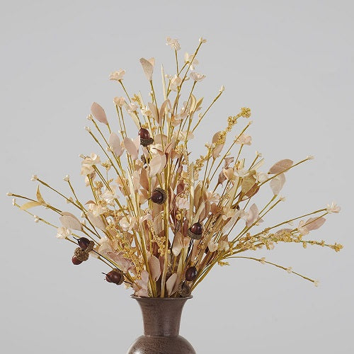 TAN MINI LEAVES AND BERRIES 2PC PICK SET 22"L