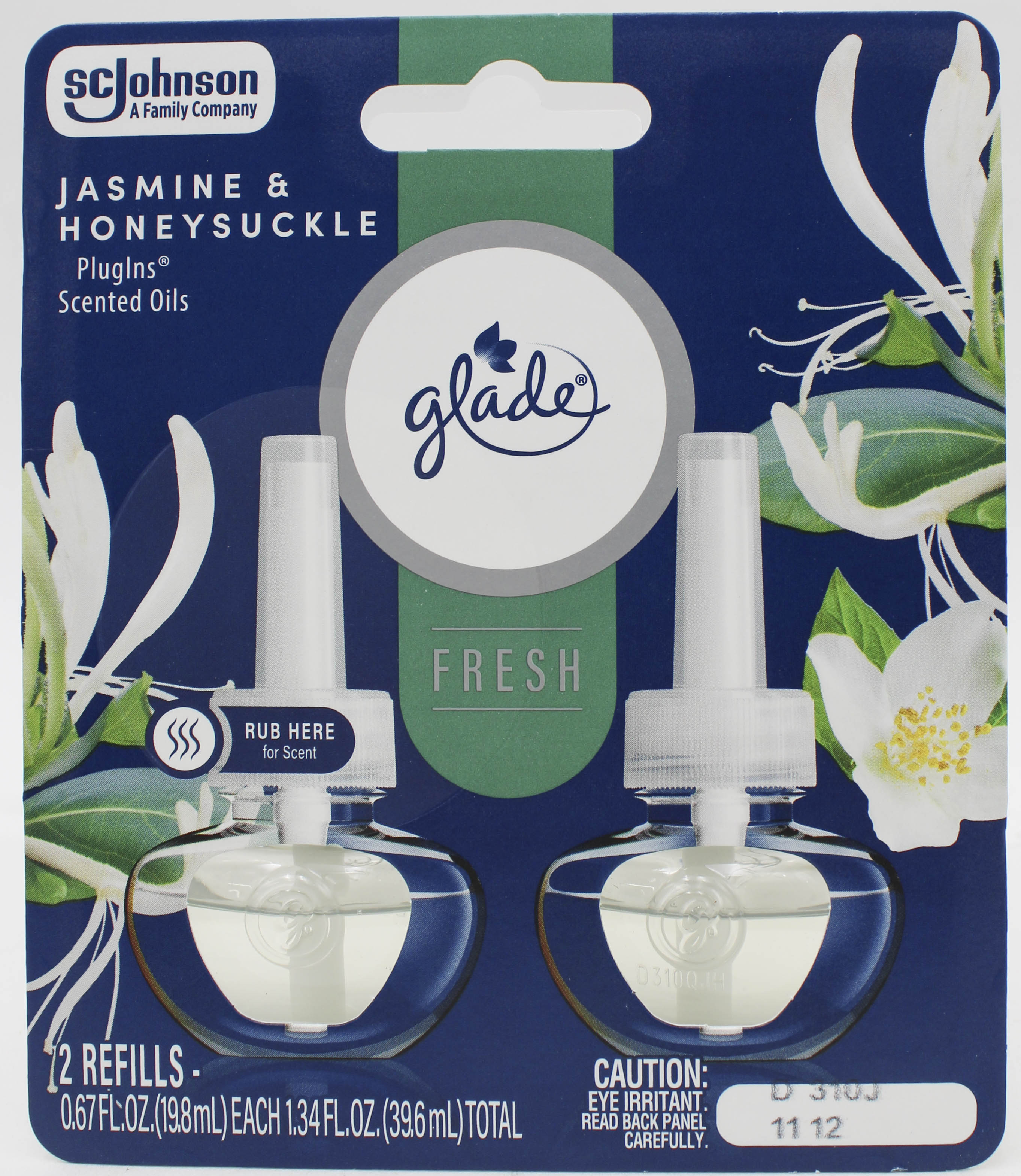 GLADE PLUGINS SCENTED OIL JASMINE & HONEYSUCKLE 2ct 0.67floz US