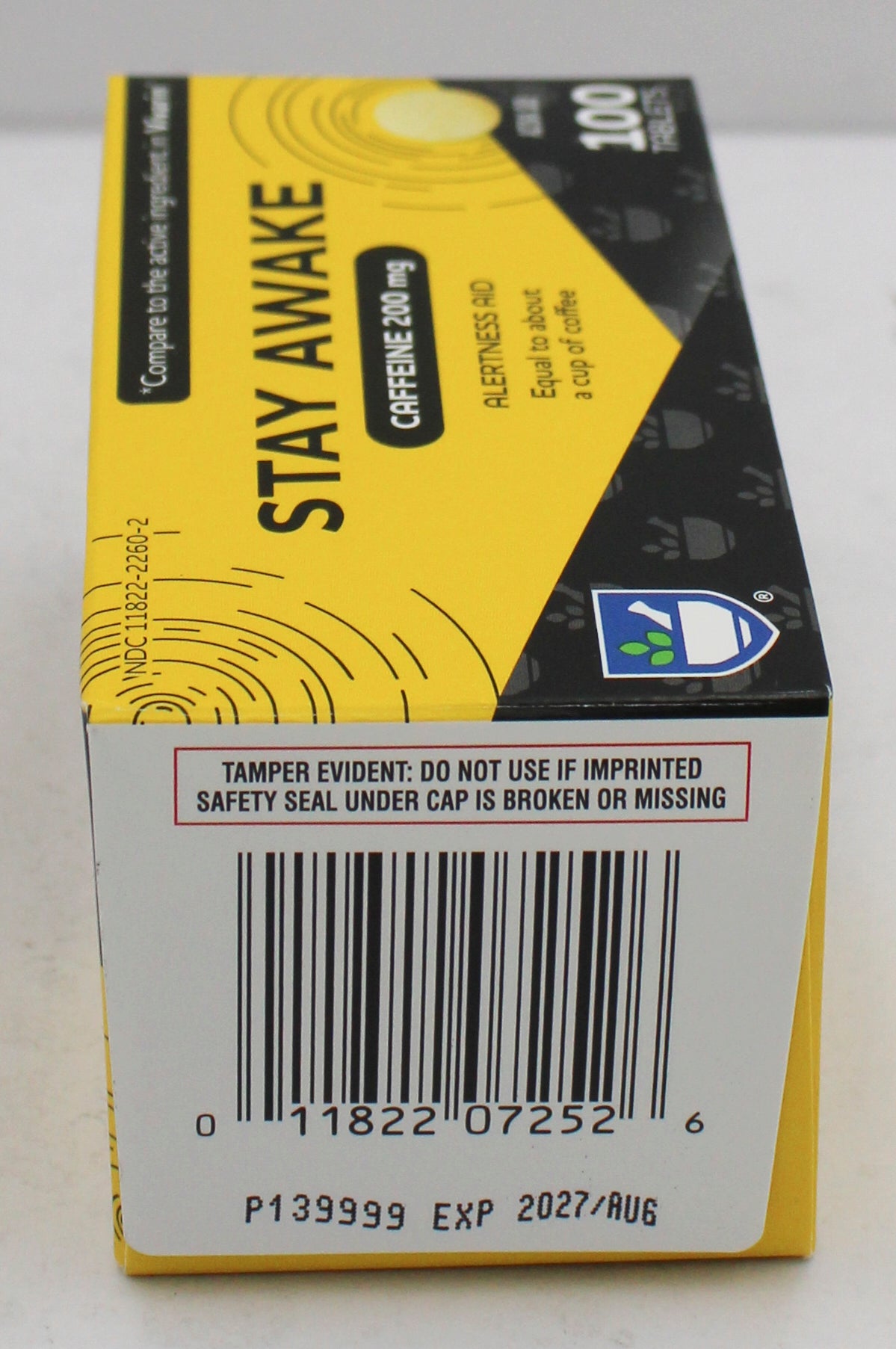 RITE AID STAY AWAKE CAFFEINE TABLETS 100ct EXP 8/15/2027 COMPARES TO Vivarin