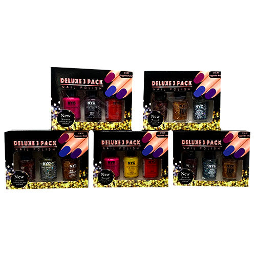 NYC DLXE NAIL POLISH 3CT($14.99)AST