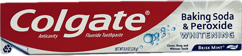 COLGATE TOOTHPASTE WITH BAKING SODA & PEROXIDE WHITENING 8oz BRISK MINT EXP 8/31/24 NI