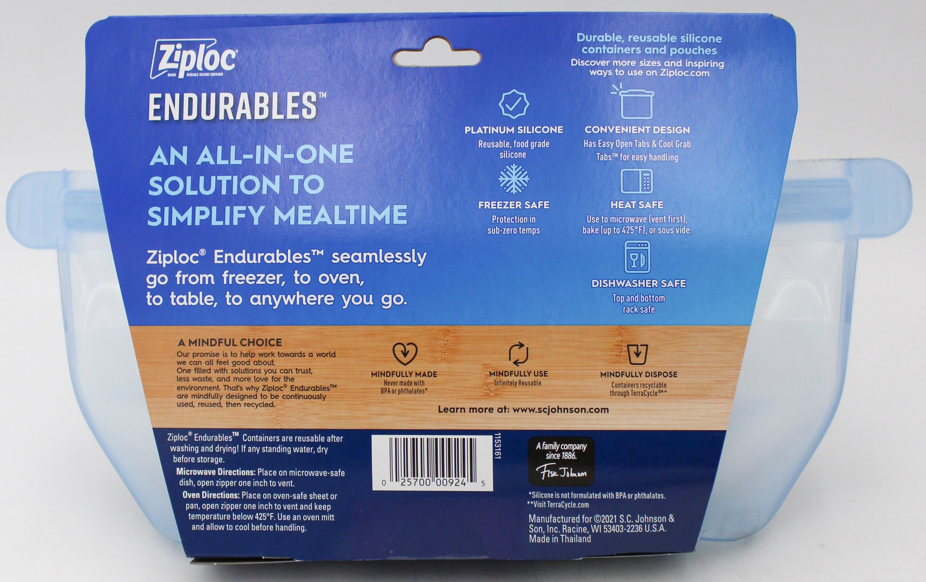 SP ZIPLOC BAG ENDURABLES FROM FREEZER 1 MEDIUM CONTAINER 32oz