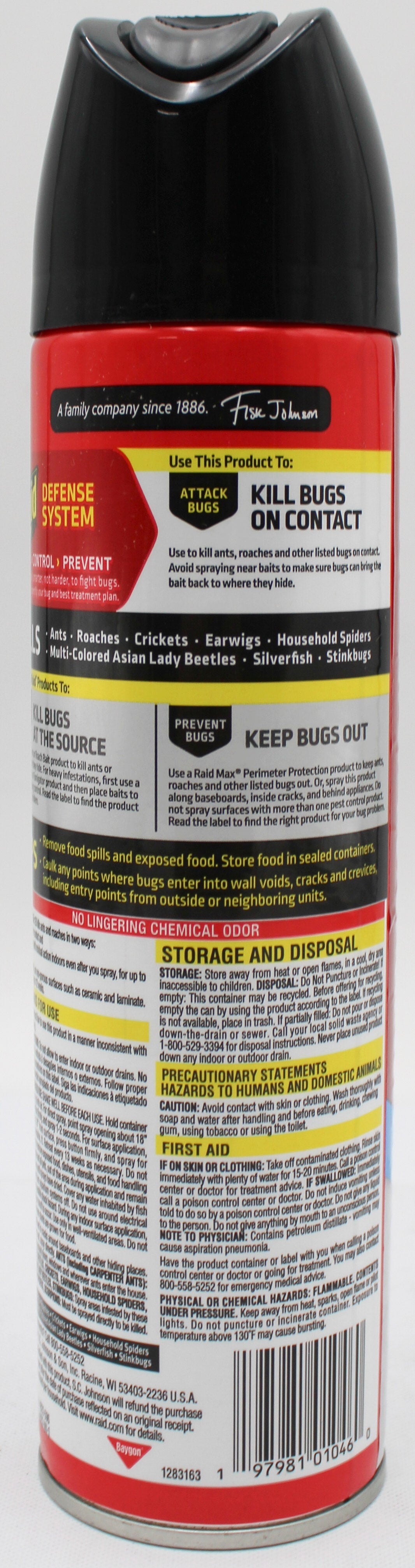 RAID ANT & ROACH KILLER OUTDOOR FRESH 13oz US