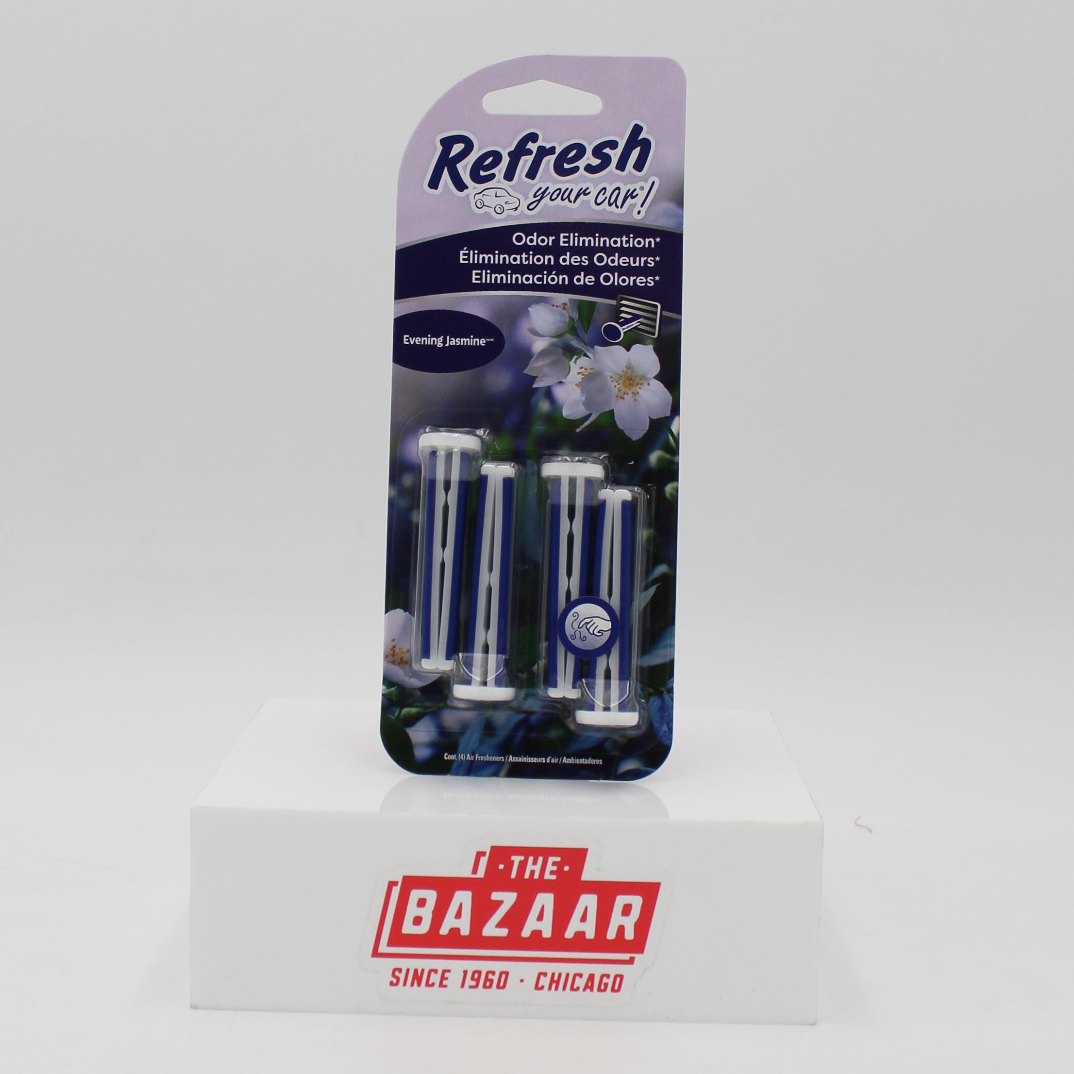 REFRESH YOUR CAR! EVENING JASMINE CAR VENT STICKS,   (4-PACK) NI