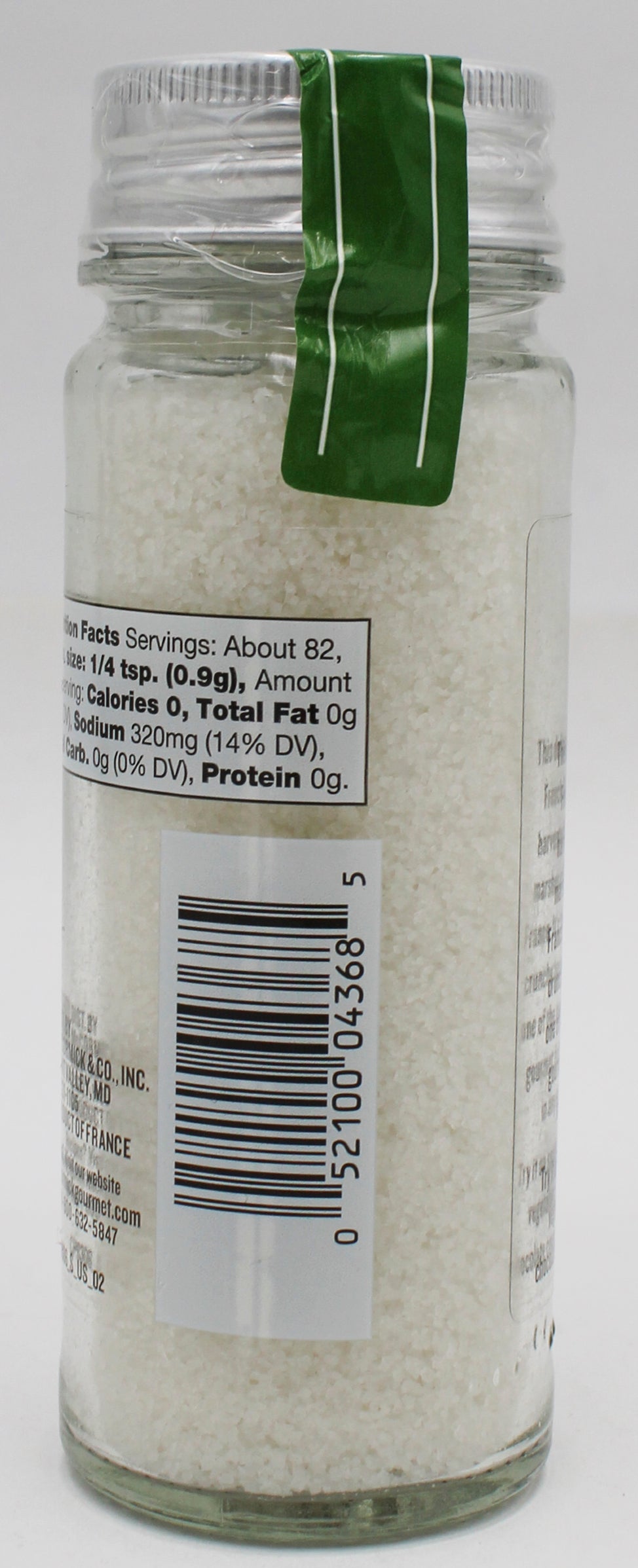 MCCORMICK GOURMET GLOBAL SELECTS FLEUR DE SEL 2.64 Oz BB 9/12/2028