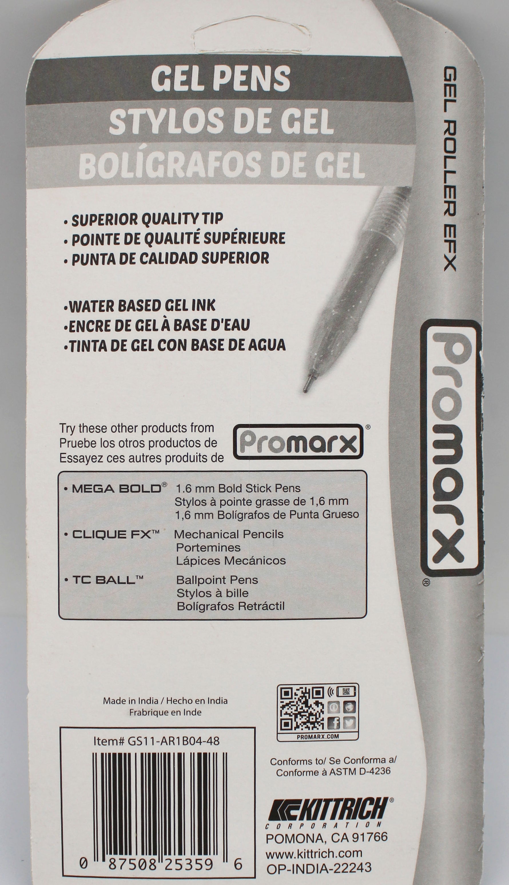 PROMARX GEL PENS 1.0M 4CT