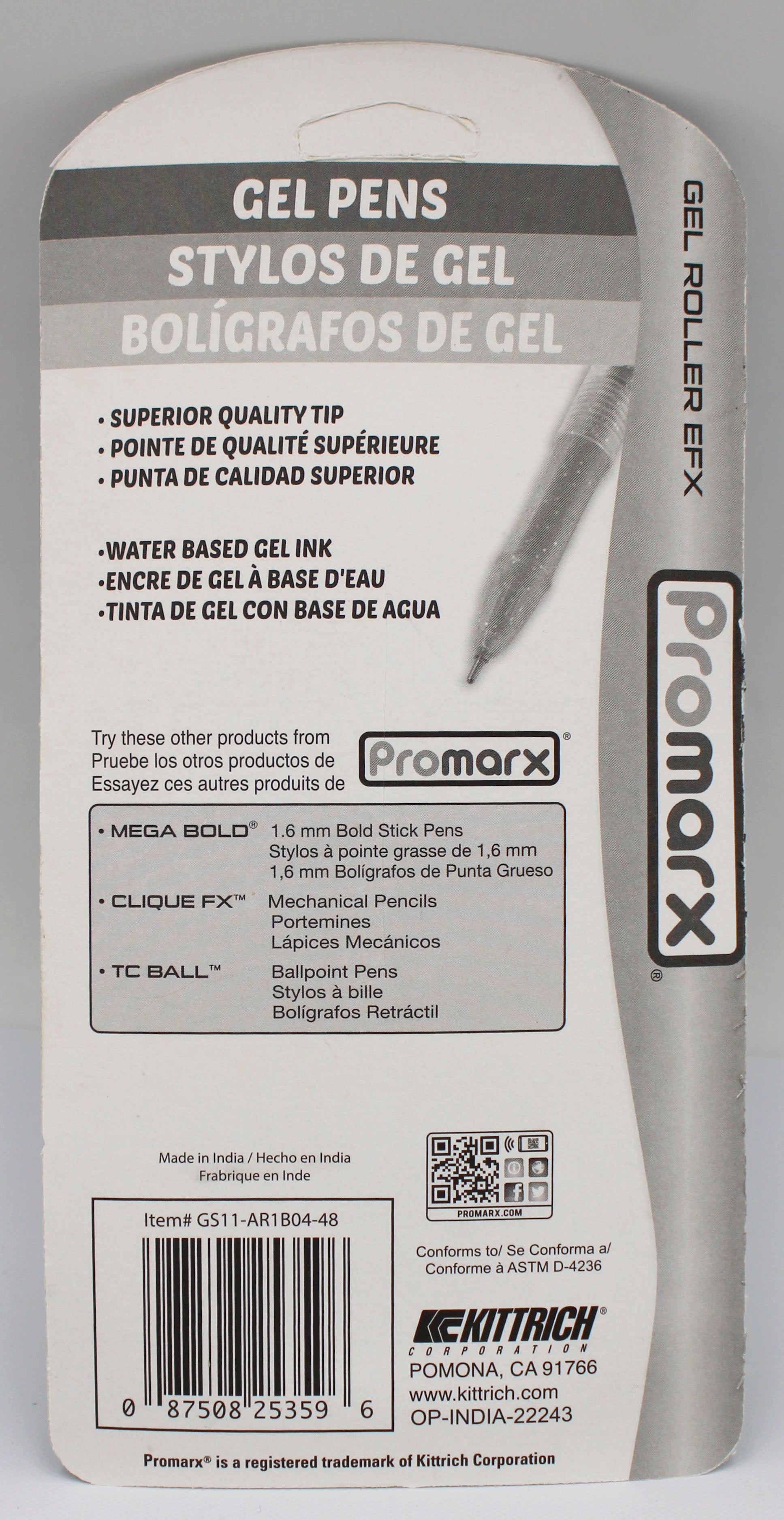 PROMARX GEL PENS 1.0M 4CT