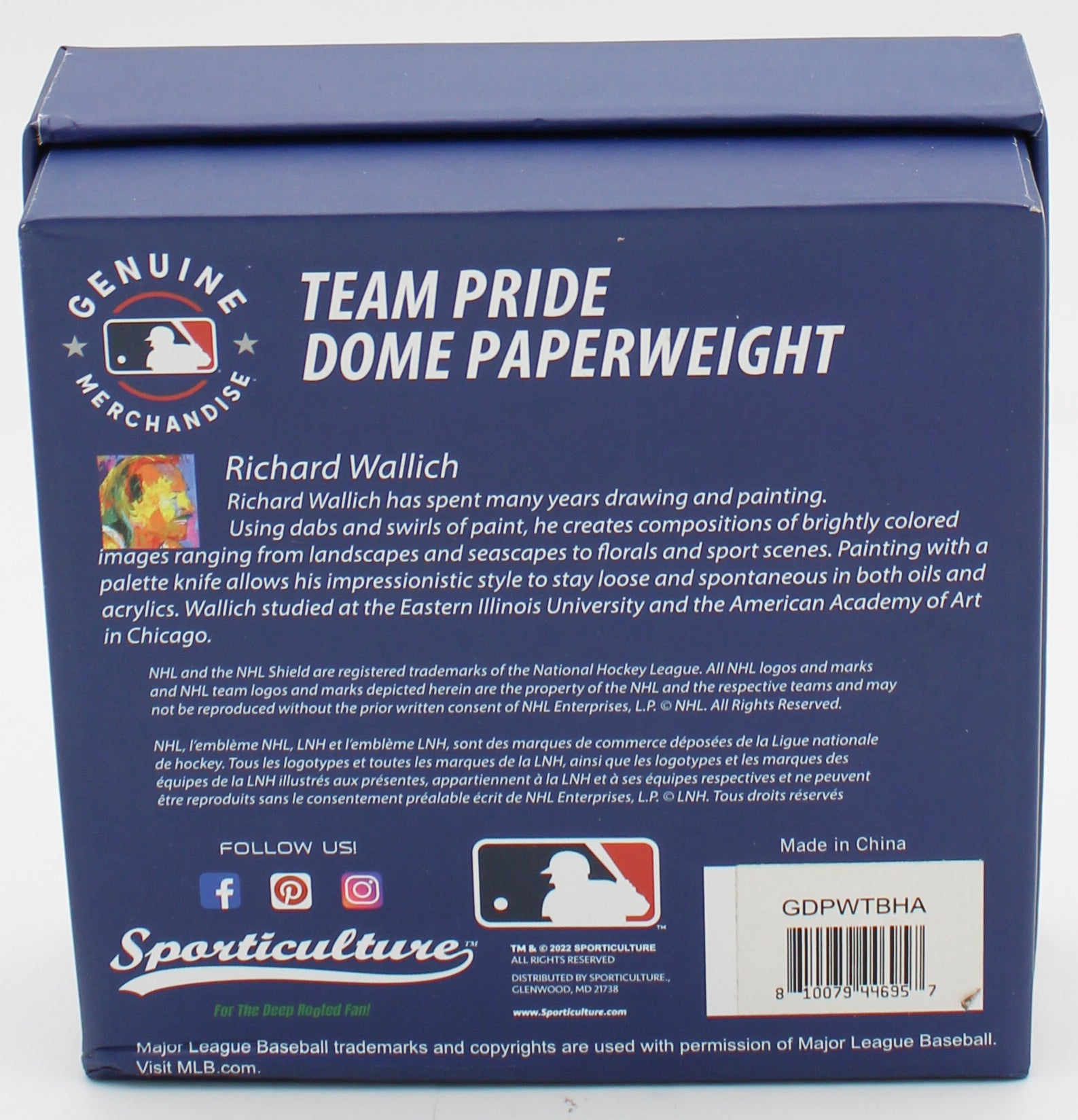 OFFICIALLY LICENCED HOUSTON ASTROS GLASS DOME PAPERWEIGHT 4"