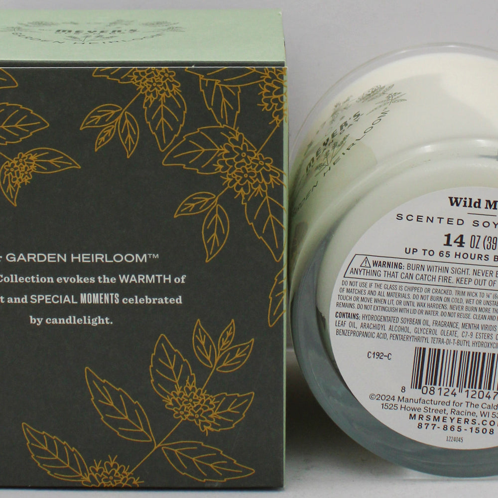 MRS MEYERS PREMIUM CANDLE WILD MINT 14oz. US
