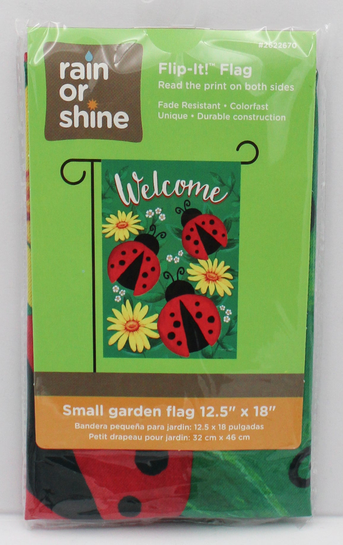 GARDEN FLAG - WELCOME LADYBUGS 12.5in X 18in