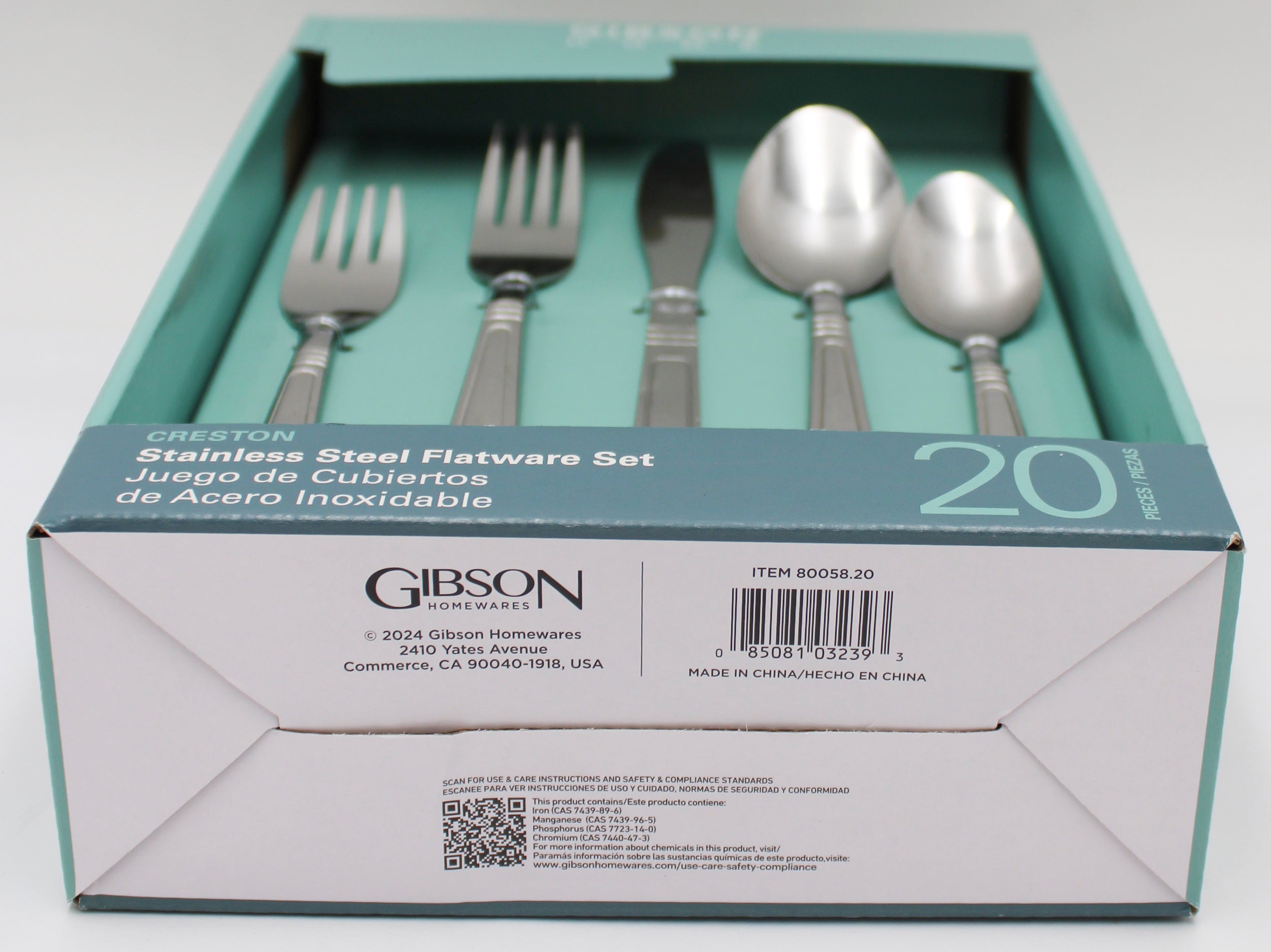 20PC GIBSON FLATWARE SET NI