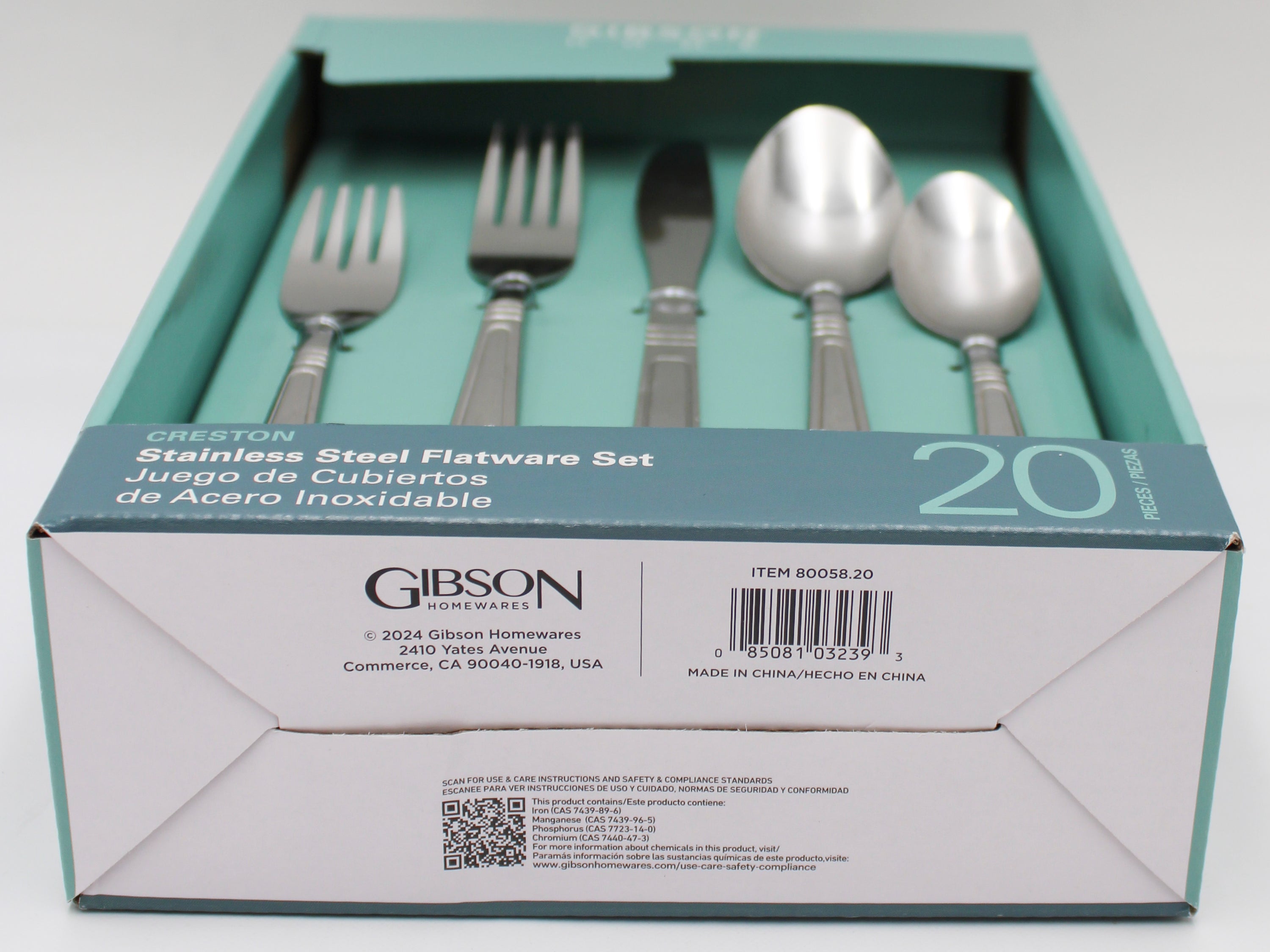 20PC GIBSON FLATWARE SET NI