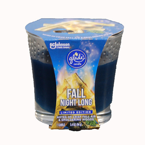 GLADE 1 WICK CANDLE 3.4OZ-FALL NIGHT LONG