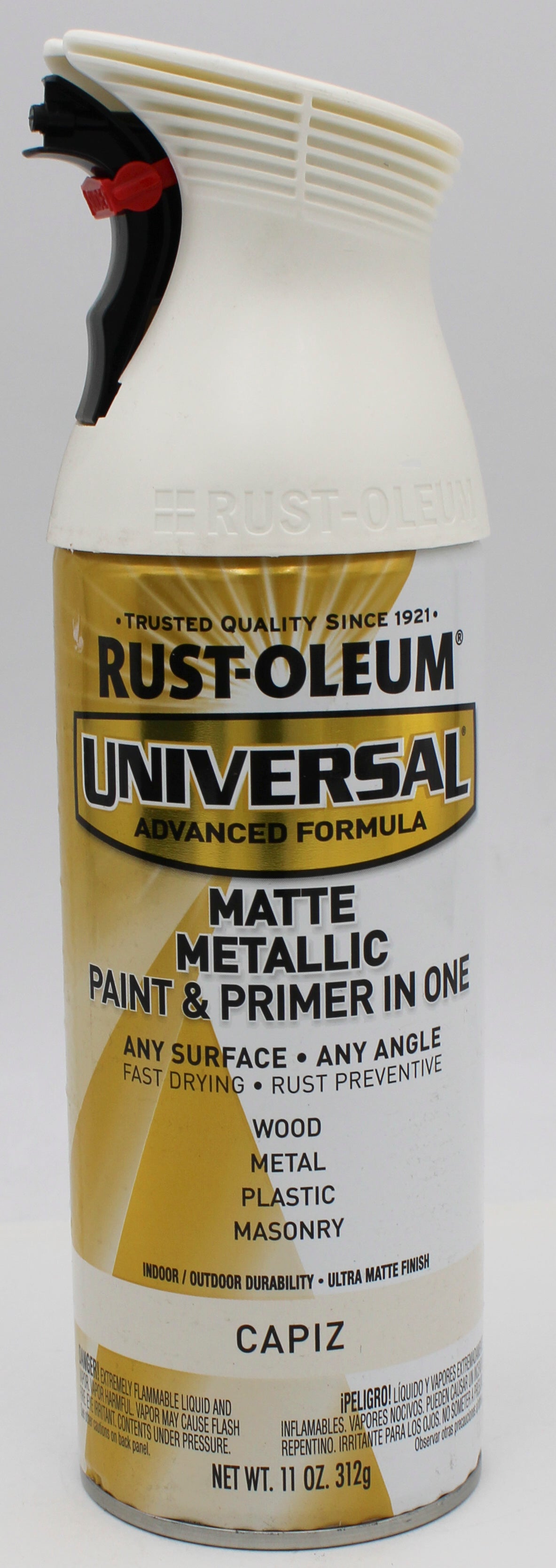 RUST-OLEUM UNIVERSAL METALLIC SPRAY PAINT 11oz. MATTE CAPIZ NI